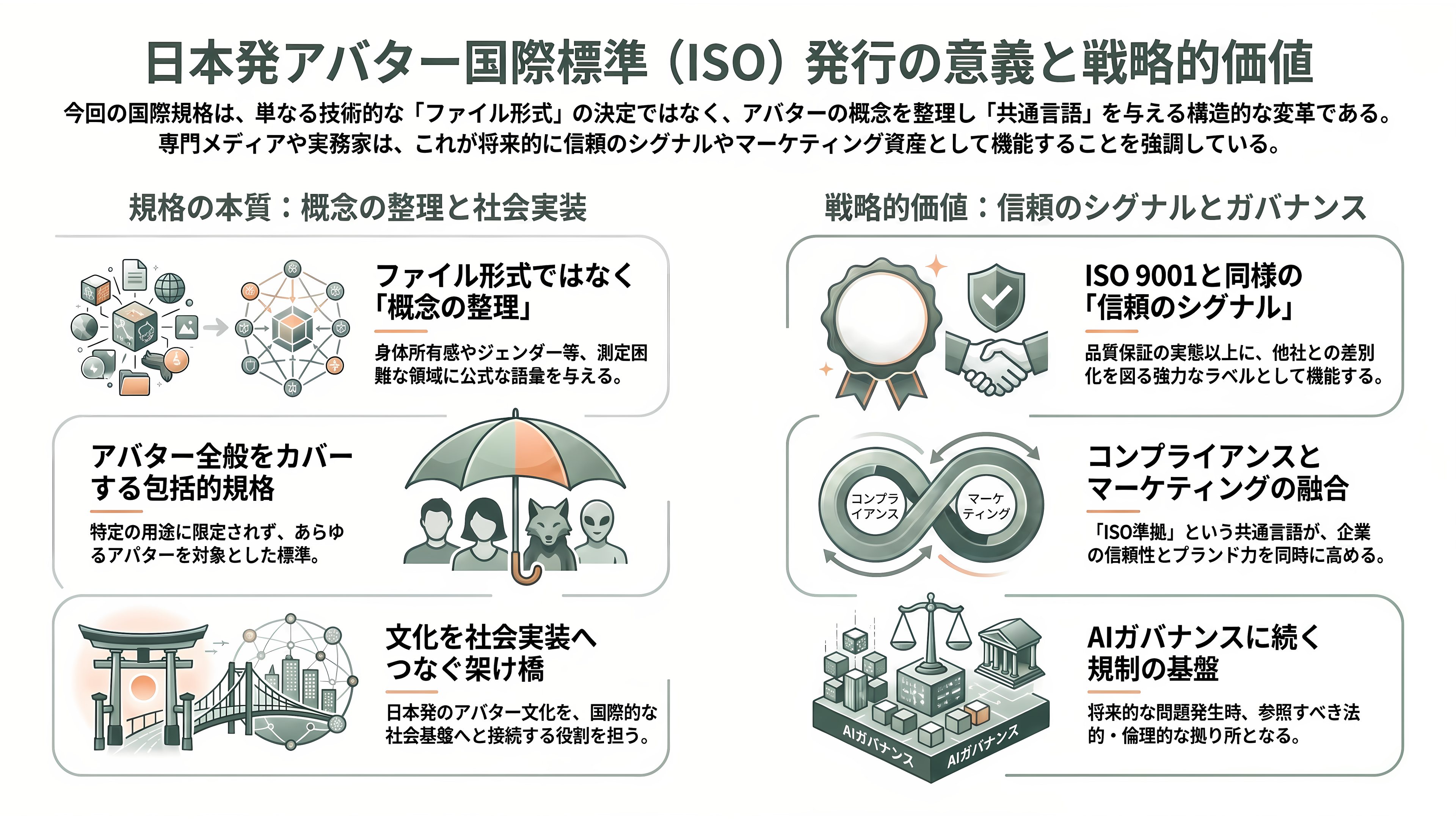 経産省、日本発のアバターの国際規格、ガイドライン、用語定義のISO/IEC 24216-1:2026発行を発表。日本のアニメや2.5次元文化を後押し - 各紙・各サイトはどう報じたか - 章扉