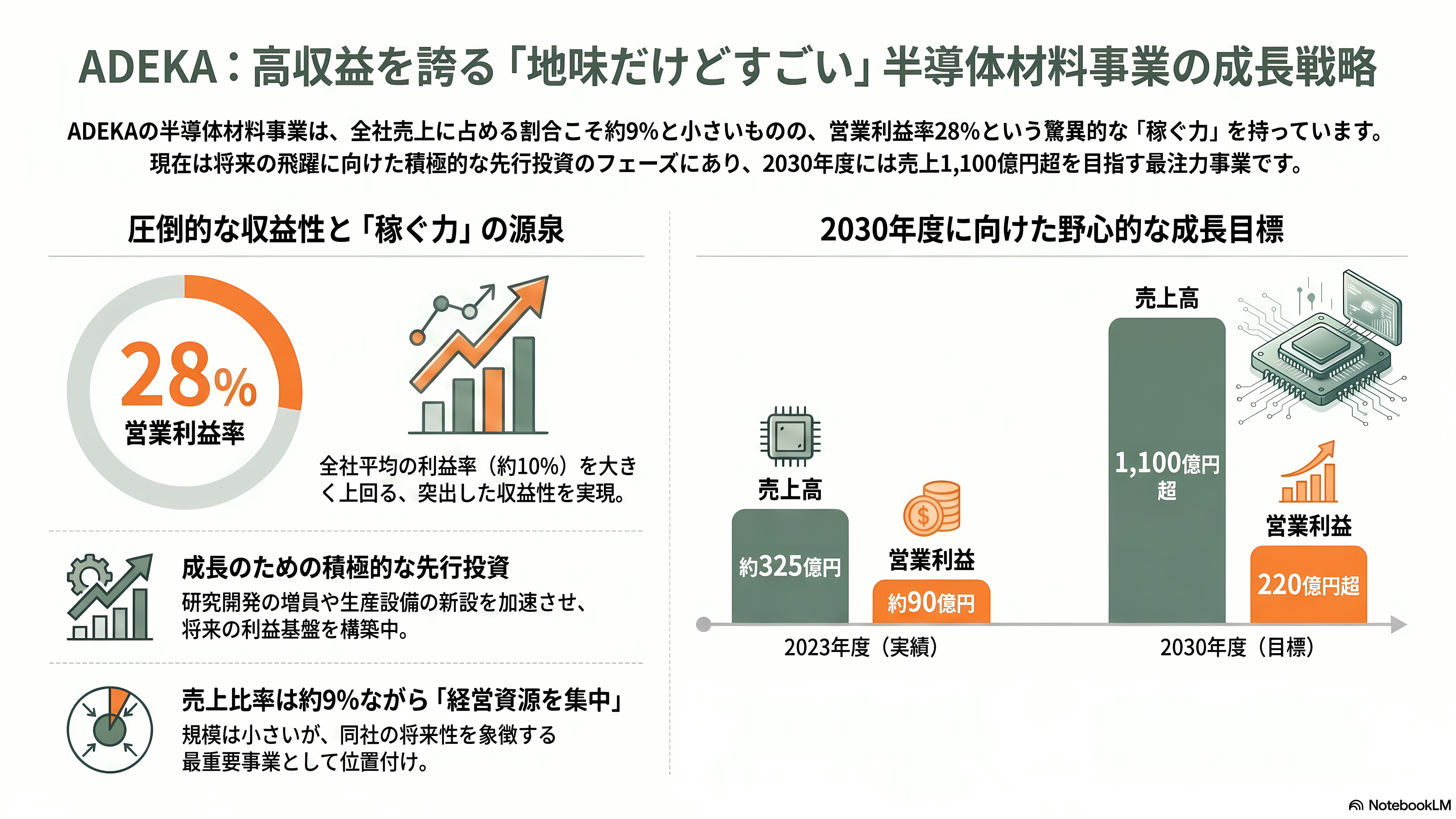 ADEKA（アデカ）（4401）先端DRAM向け原子層堆積（ALD）用高誘電材料で世界トップシェア - 「地味だけどすごい」を象徴する半導体材料事業 - 章扉