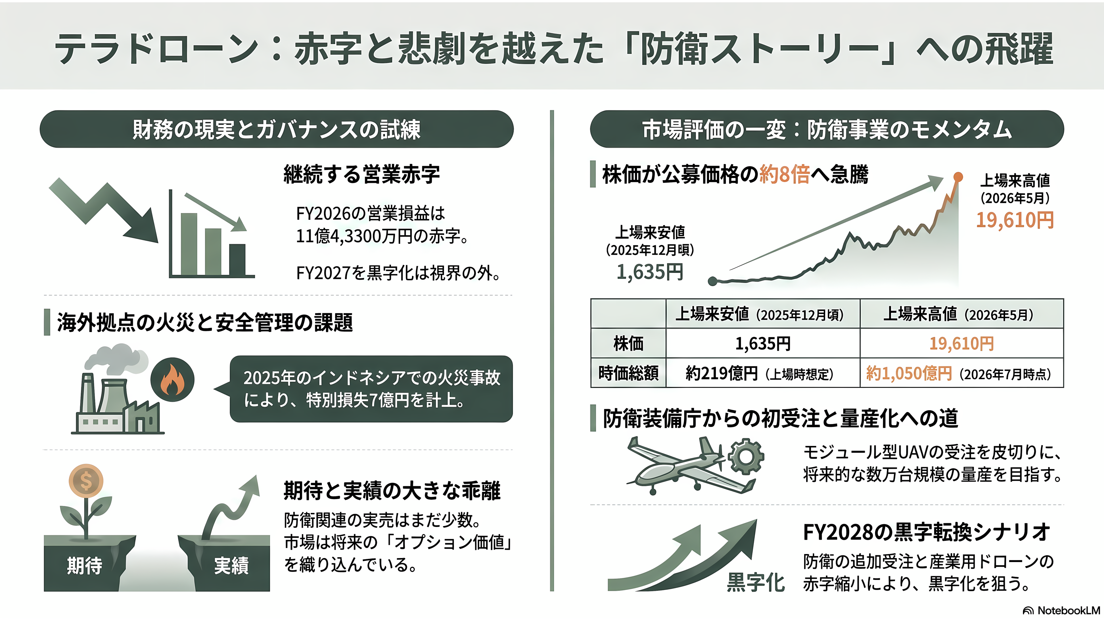 テラドローン(Terra Drone)農業用G20、E16、防衛用Terra A2、モジュール型UAV、測量・点検用Terra Xross 1、Terra LiDAR - 財務と株式市場——火災の悲劇、ダウンラウンド上場、そして「防衛テーマ株」への急変 - 章扉