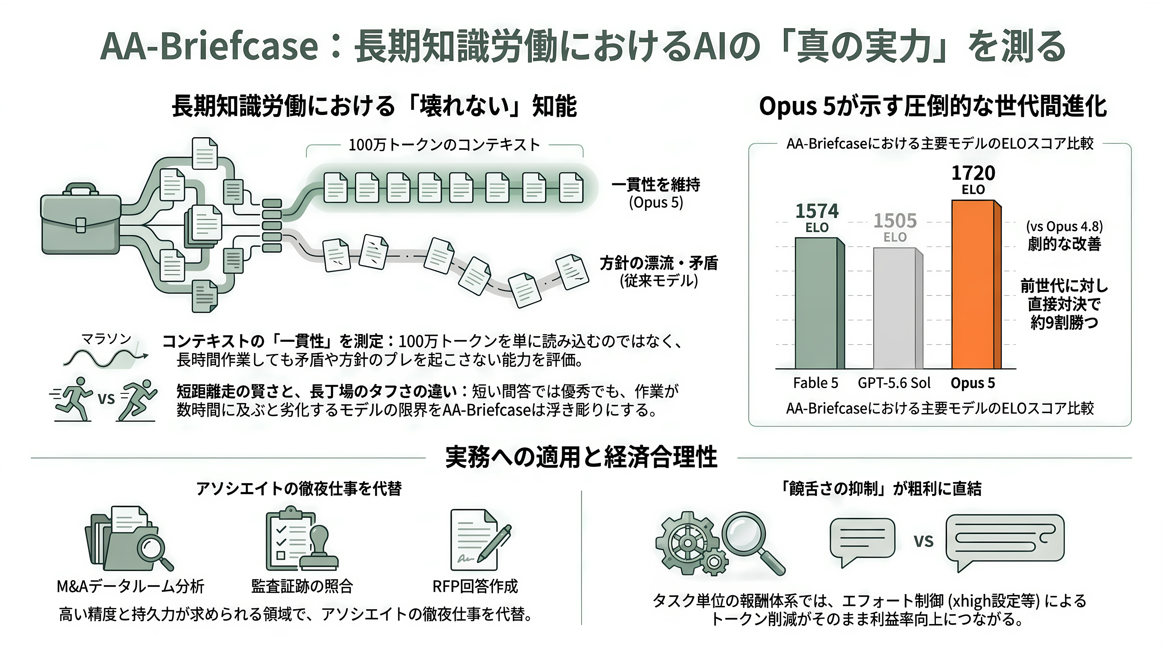 Claude Opus 5リリース - AA-Briefcase——資料の山を成果物に変える長期知識労働 - 章扉
