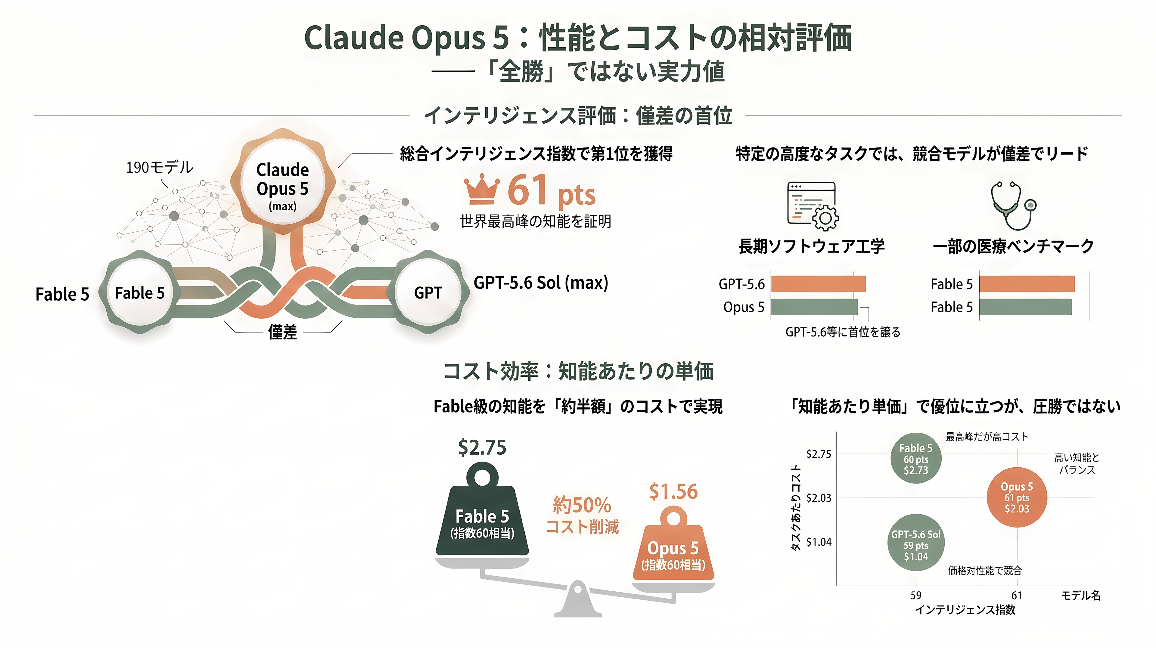 Claude Opus 5リリース - 他モデルとの比較——「全勝」ではないという重要な事実 - 章扉