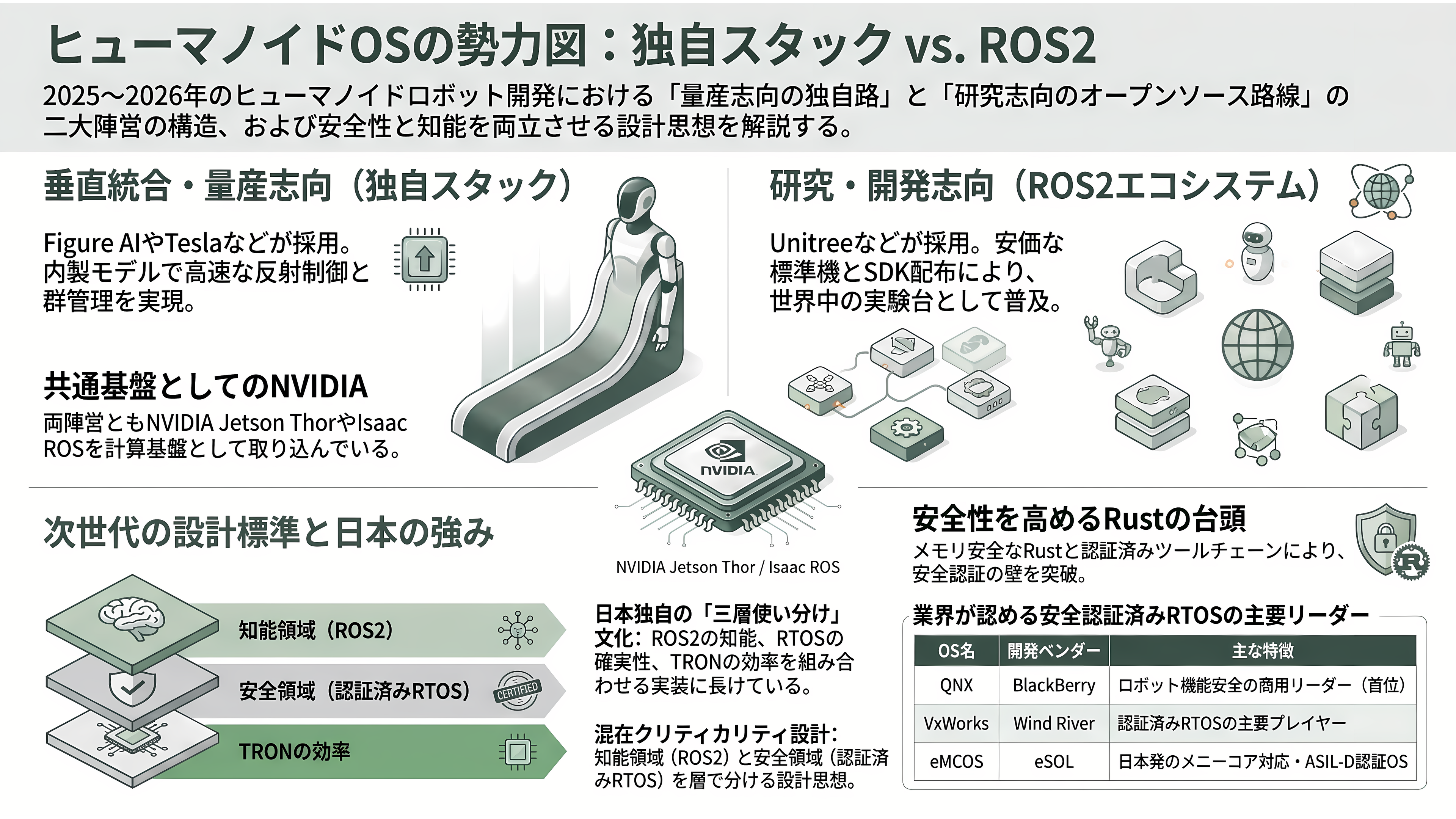 ロボット組み込みOS、ROS2、TRON、RTOS - 現場はどう選んでいるか ―― ヒューマノイド時代のOS戦争と報道 - 章扉