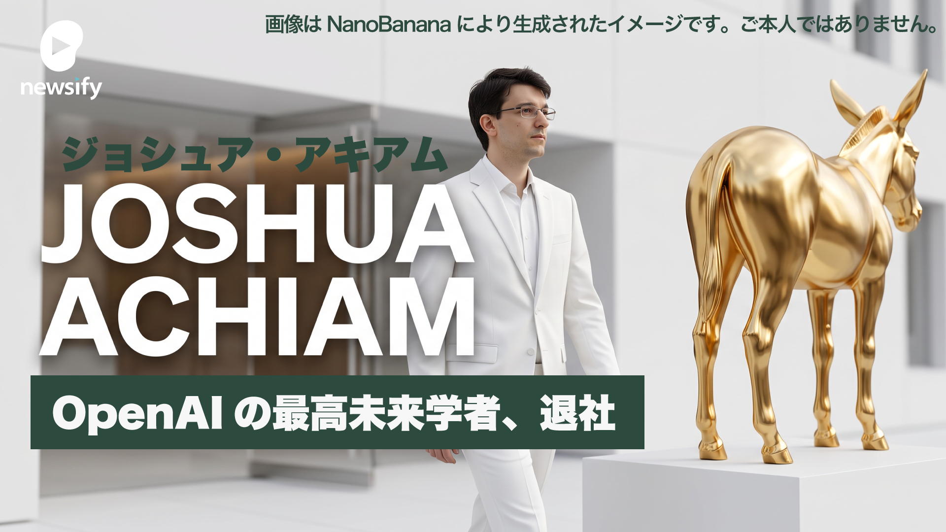 OpenAIの古参AI安全性責任者、最高未来学者Joshua Achiam（ジョシュア・アキアム）が退社