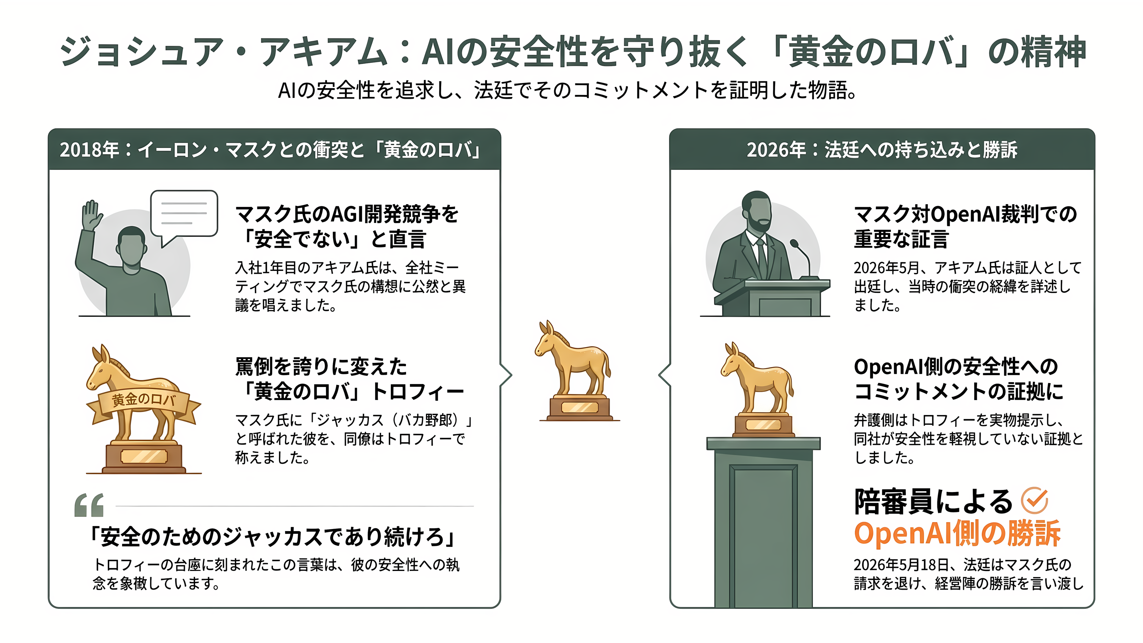 OpenAIの古参AI安全性責任者、最高未来学者Joshua Achiam(ジョシュア・アキアム)が退社 - 「安全のためのジャッカスであり続けろ」— マスクとの衝突と黄金のロバ - 章扉
