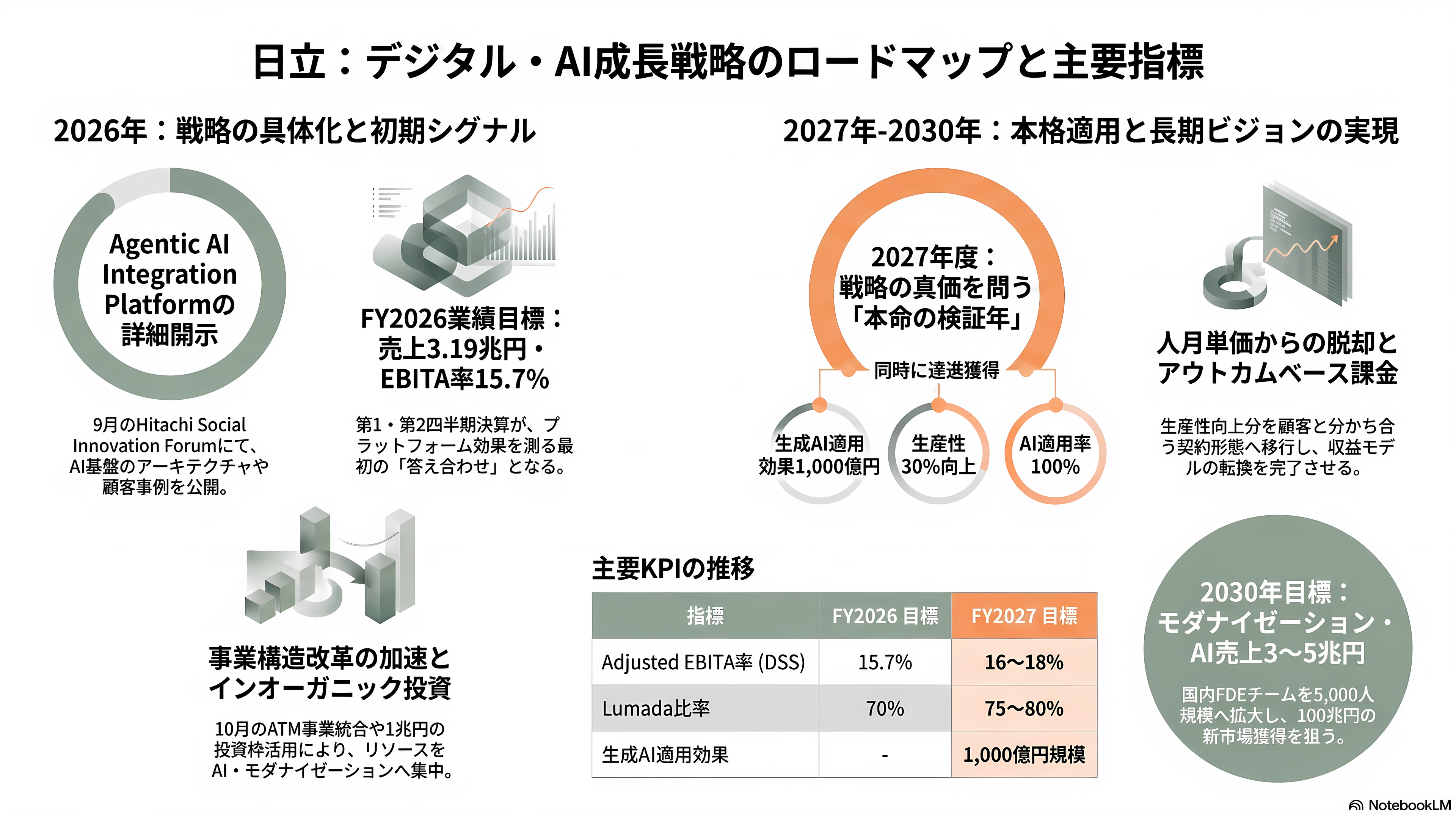 日立、AI駆動型のSIの全工程をAIエージェントが行うインテグレーションプラットフォーム、Agentic AI Integration Platformを発表 - 今後、いつ何が計測できるか - 章扉