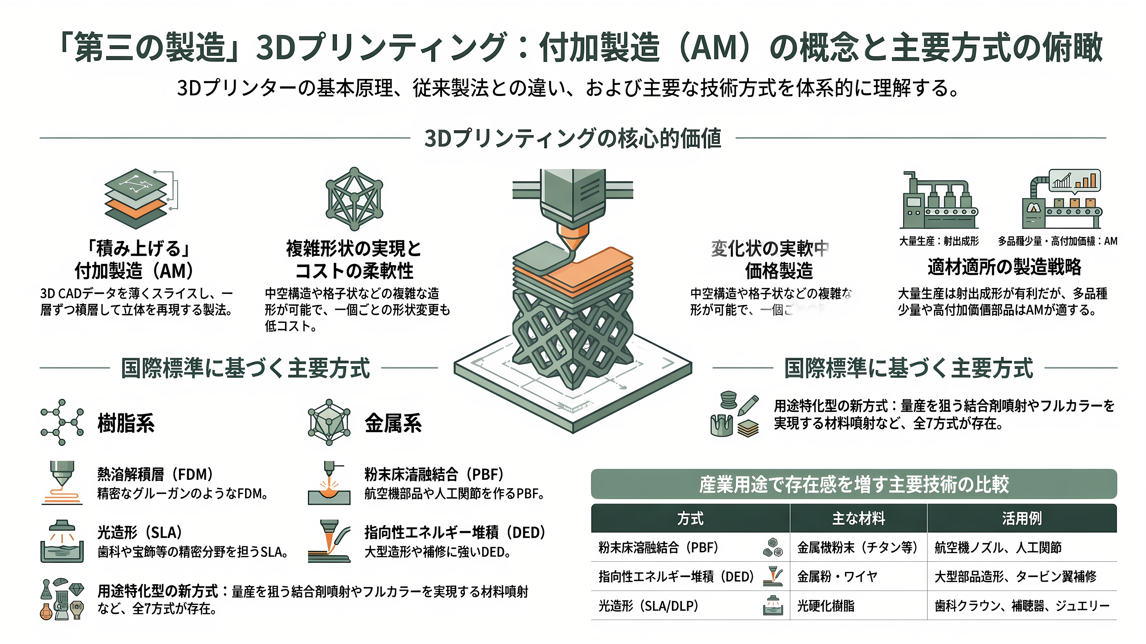 3Dプリンター製造。ニコン（7731）、DMG森精機 (6141）、ローランド ディー.ジー. （6789）、ミマキエンジニアリング（6638） - 3Dプリンターとは何か——「削る」でも「流し込む」でもない第三の製造 - 章扉