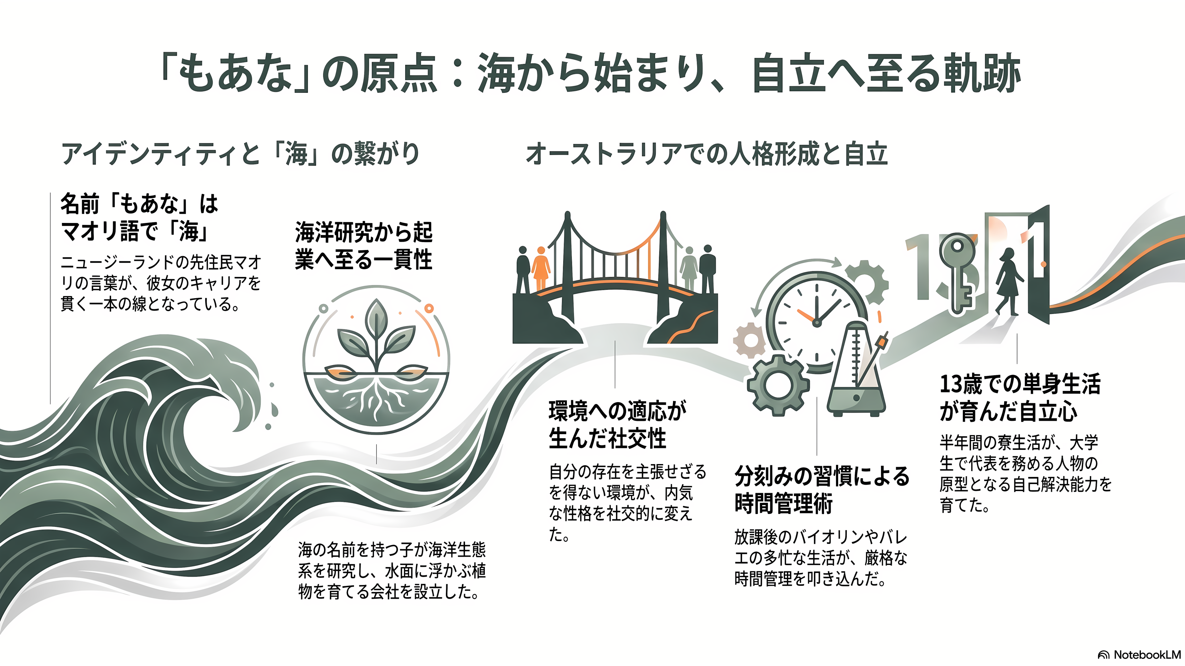 タイ東北部では日常食、タンパク質が豊富なスーパーフード、ウキクサ科ウォルフィア（Wolffia）。北海道大学発のフードテックFloatmeal、NZ生まれの代表北村 もあな - ニュージーランドで生まれ、オーストラリアで育つ——「もあな」という名前の由来 - 章扉
