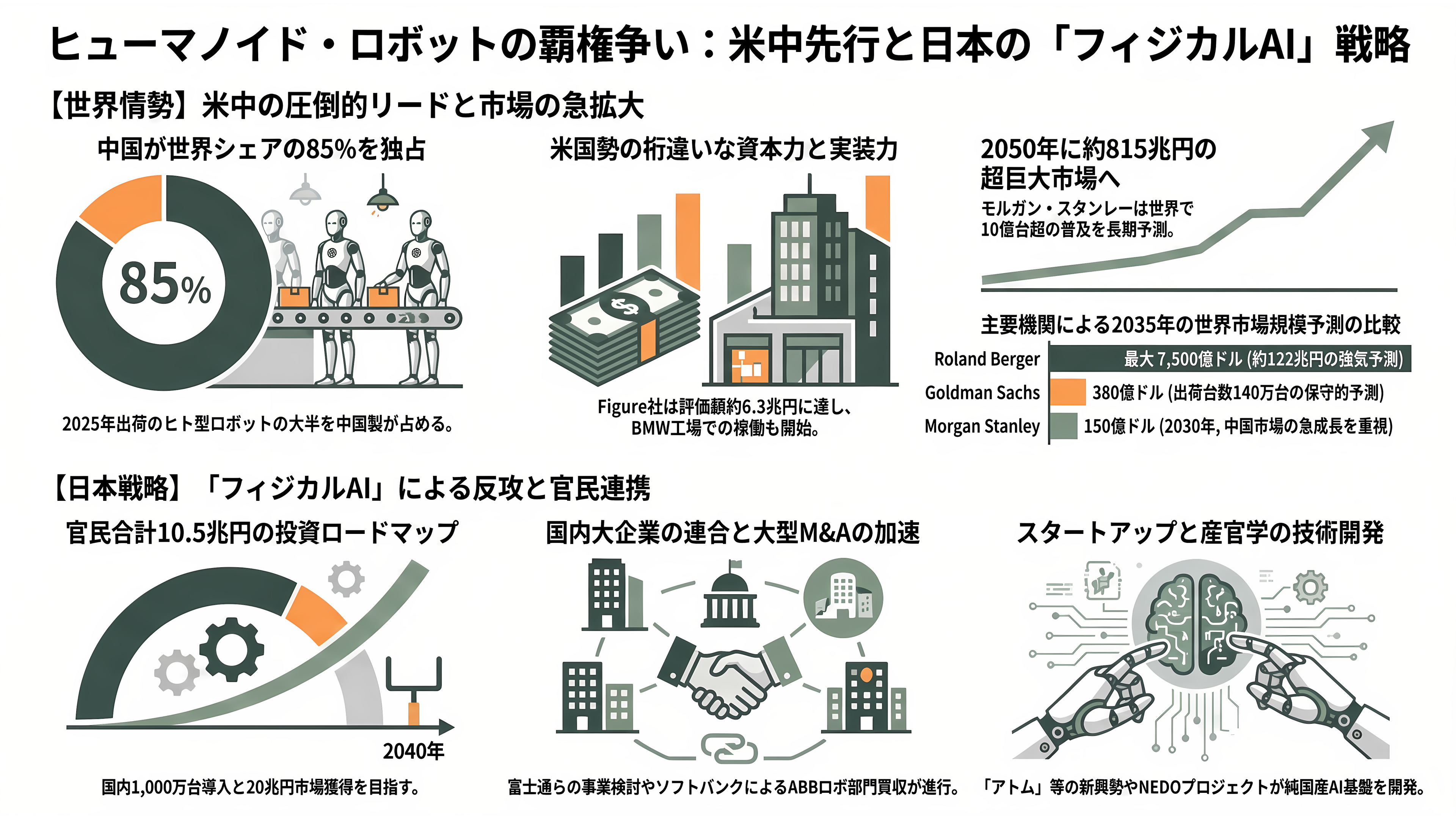 東大発スタートアップHighlanders（ハイランダーズ）、人型ロボットの量産に向け三菱自動車と基本合意書（MOU）を締結 - 業界地図 ── 米中が先行し、日本は「フィジカルAI」を国策に - 章扉