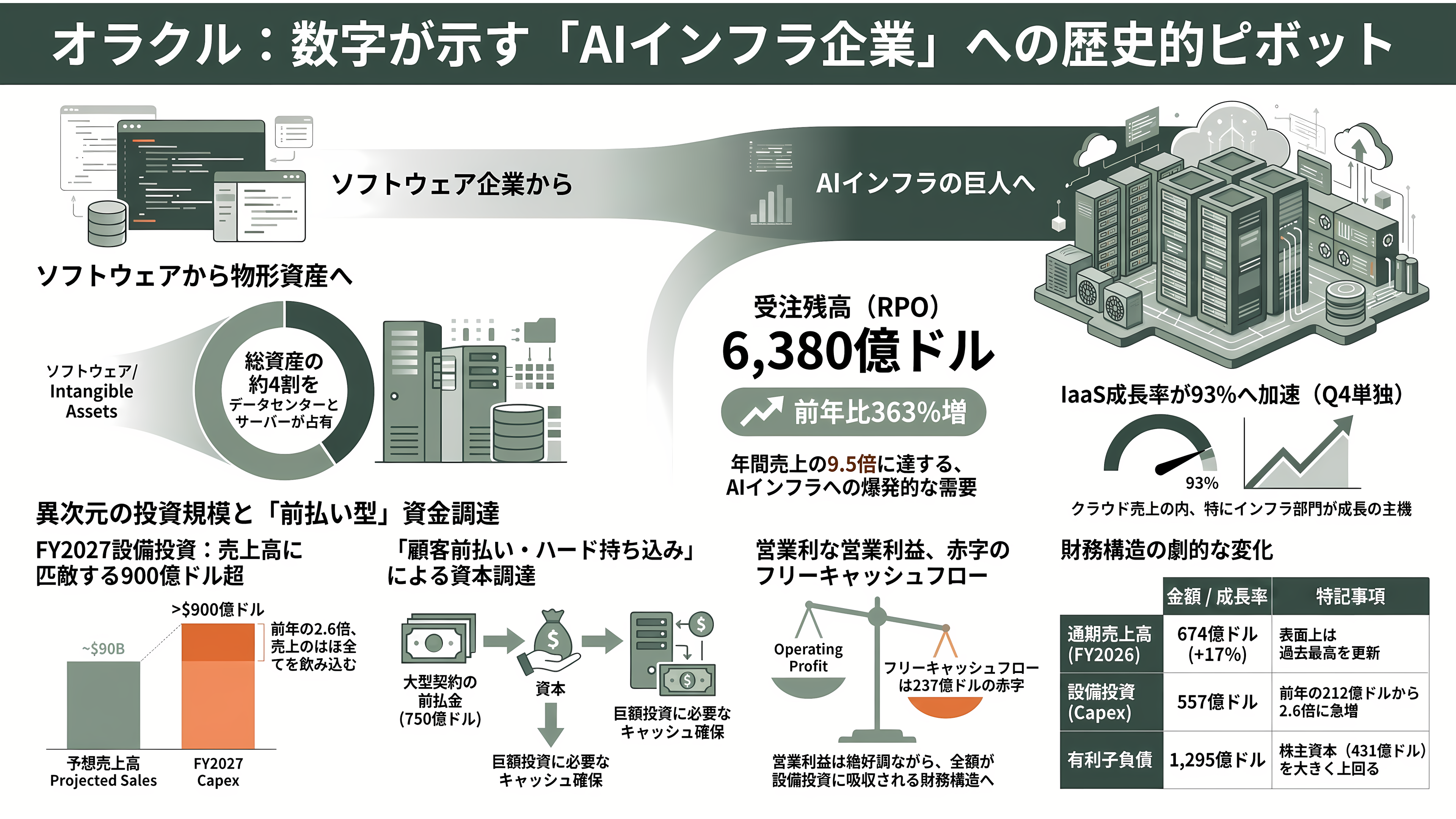 Oracle、RDBMSの雄からGPUクラウドへのピボット - 数字で見たピボット——FY2026決算が示した会社の変質 - 章扉