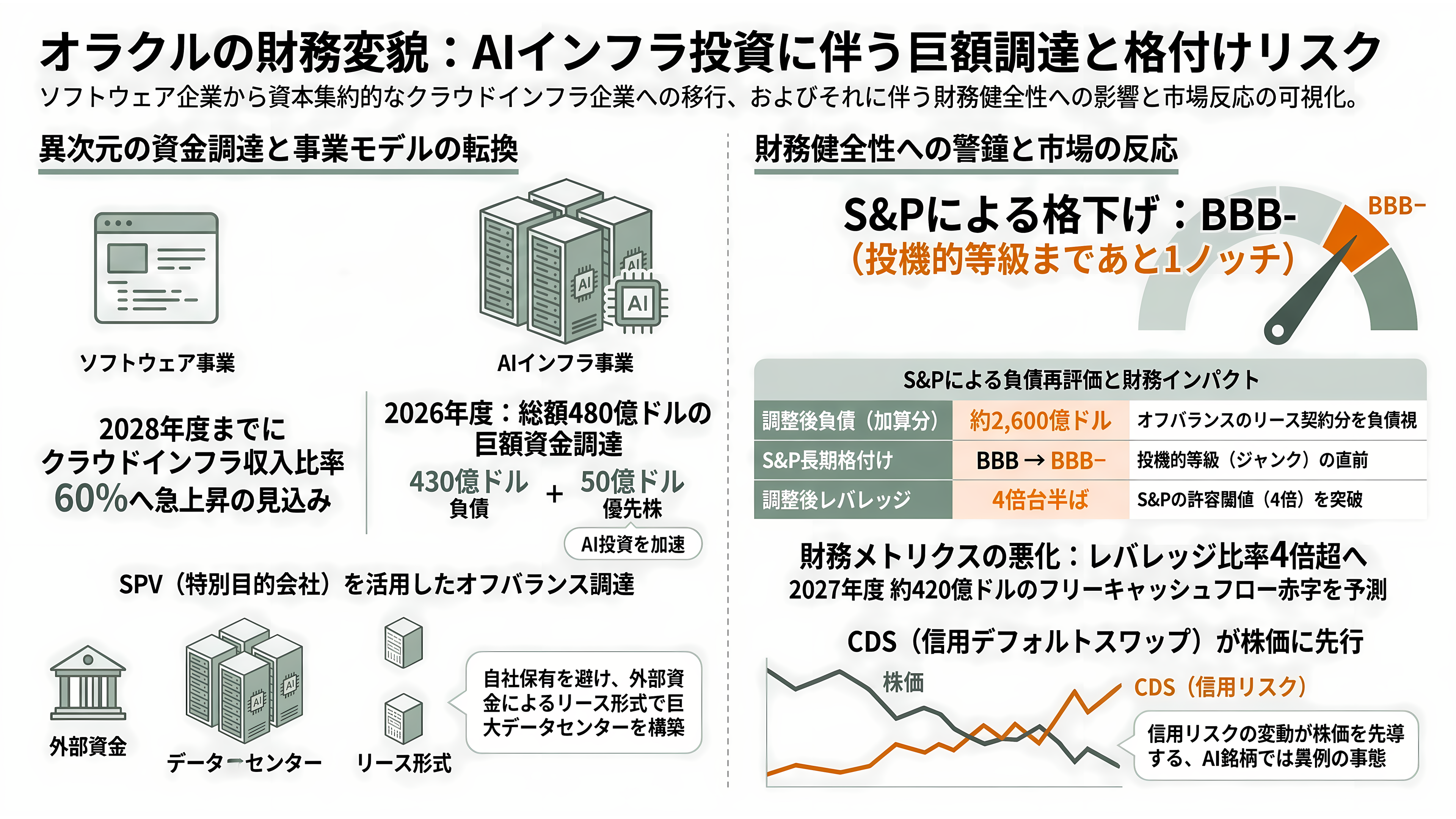 Oracle、RDBMSの雄からGPUクラウドへのピボット - 資金調達という新しい競技——社債、優先株、ATM、そしてSPV - 章扉