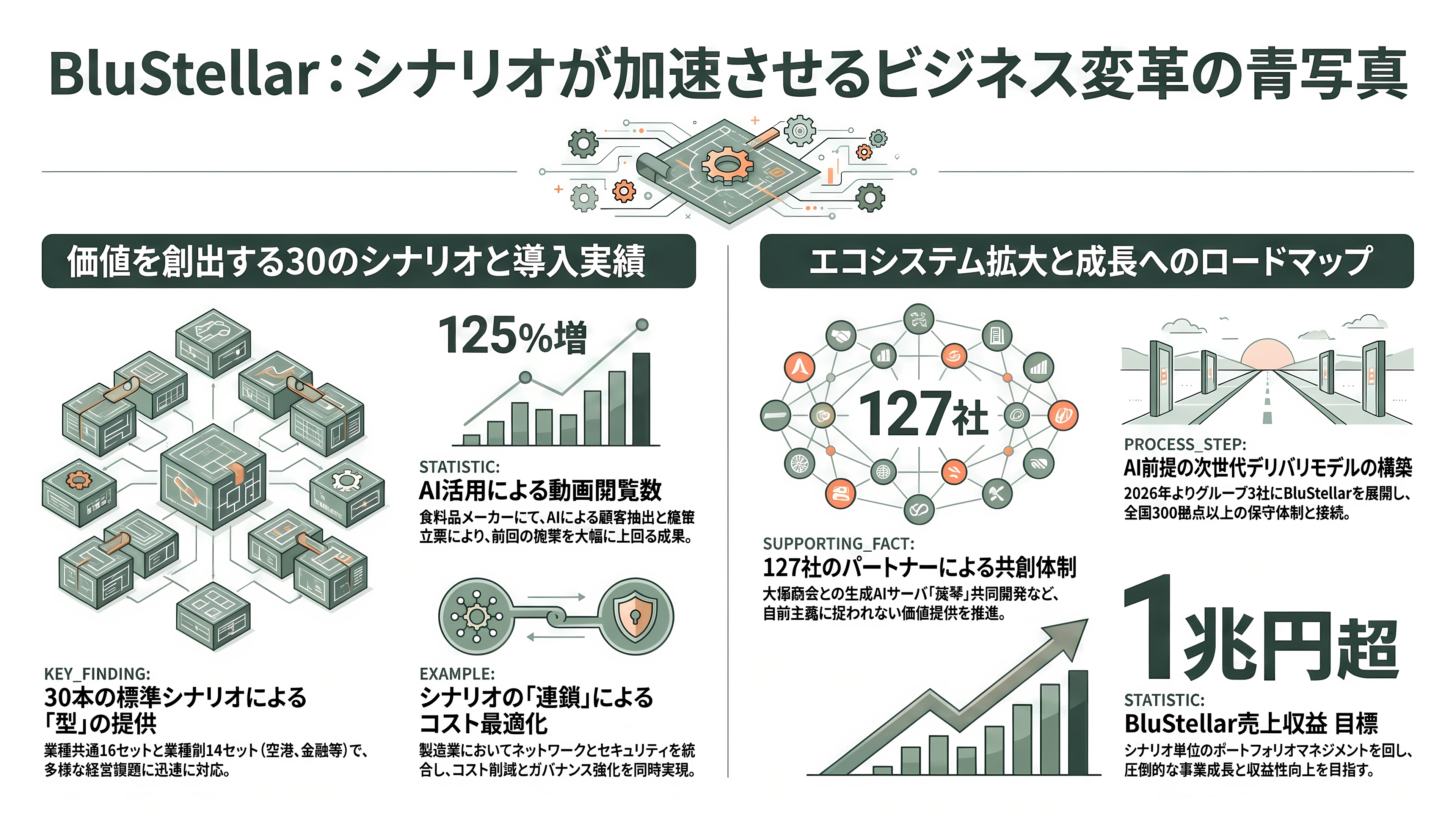 NEC（6701）のAIトランスフォーメンション共通基盤Blustellar（ブルーステラ）と独自の生成AI cotomi（コトミ）とは - 30本のシナリオを具体例で見る——空港、金融、リテール、物流 - 章扉