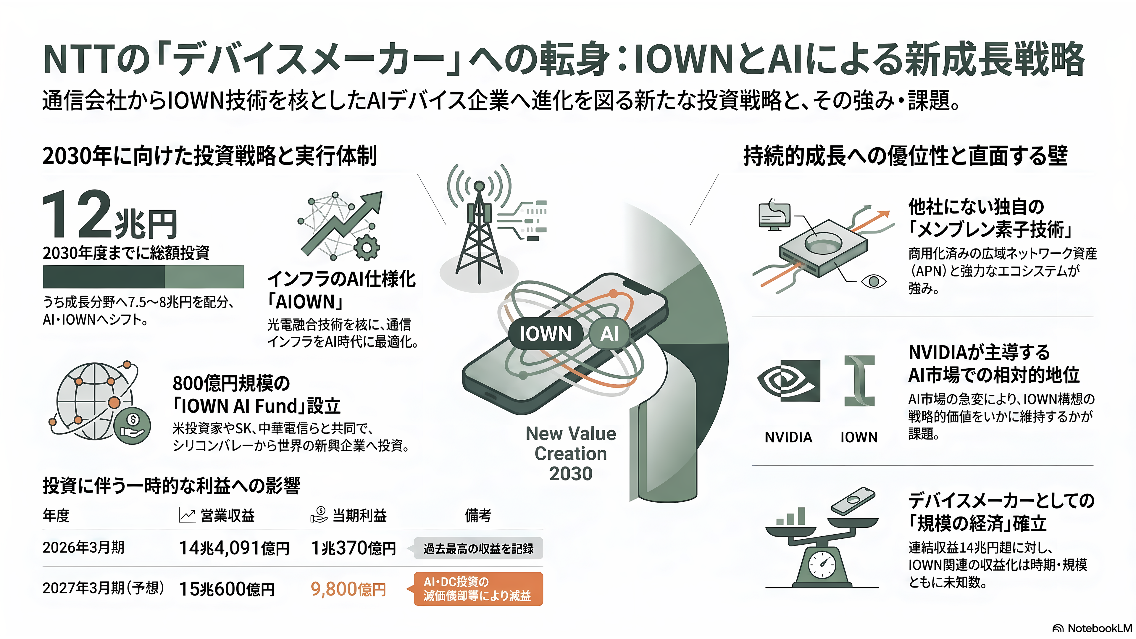 特集 NTT IOWN（アイオン）構想 光電融合プレイヤー企業 34選 - NTT——構想の発案者にして、デバイスメーカーへの転身を賭ける当事者 - 章扉