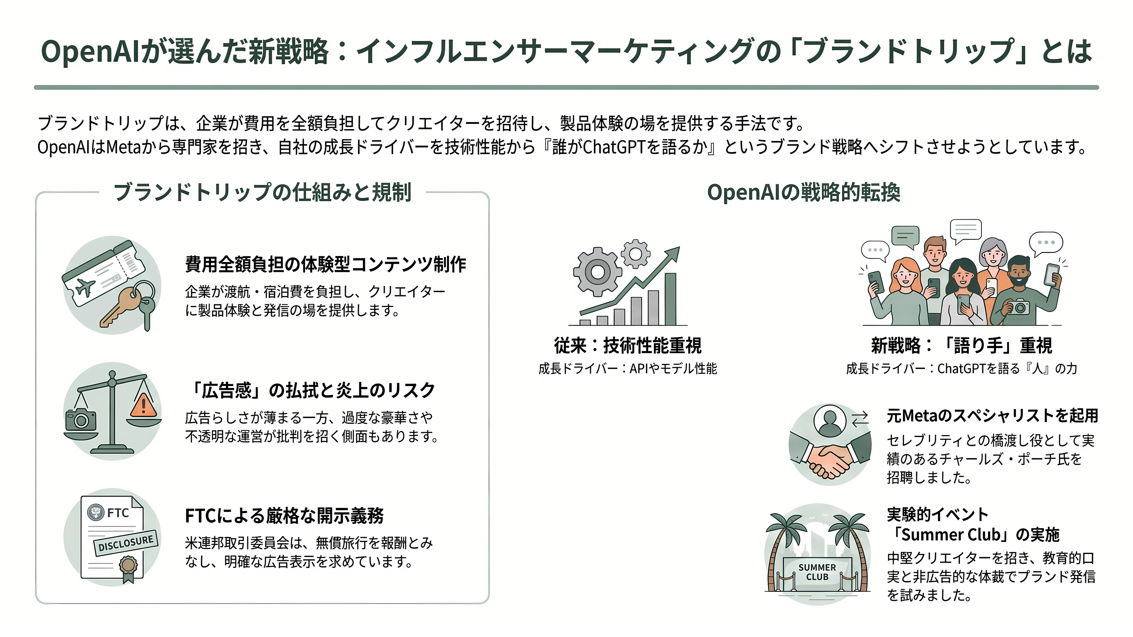 1泊75万円のスイート。超高級リゾートでのOpenAIのインフルエンサー招待イベント「サマー・クラブ(Summer Club)」が大炎上 - 「ブランドトリップ」という手法と、OpenAIがそれを選んだ理由 - 章扉