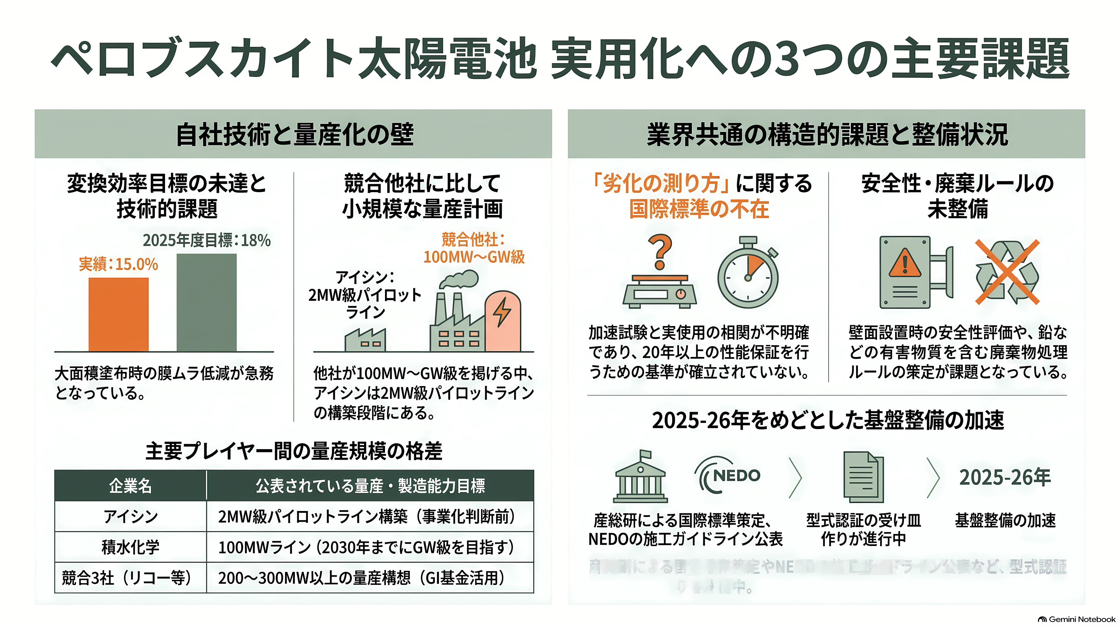 薄ガラス型ペロブスカイト太陽電池のアイシン（7259）、グリーンイノベーション基金事業（GI基金）に採択 - 課題 ― 効率、量産、そして誰も答えを持っていない「劣化の測り方」 - 章扉