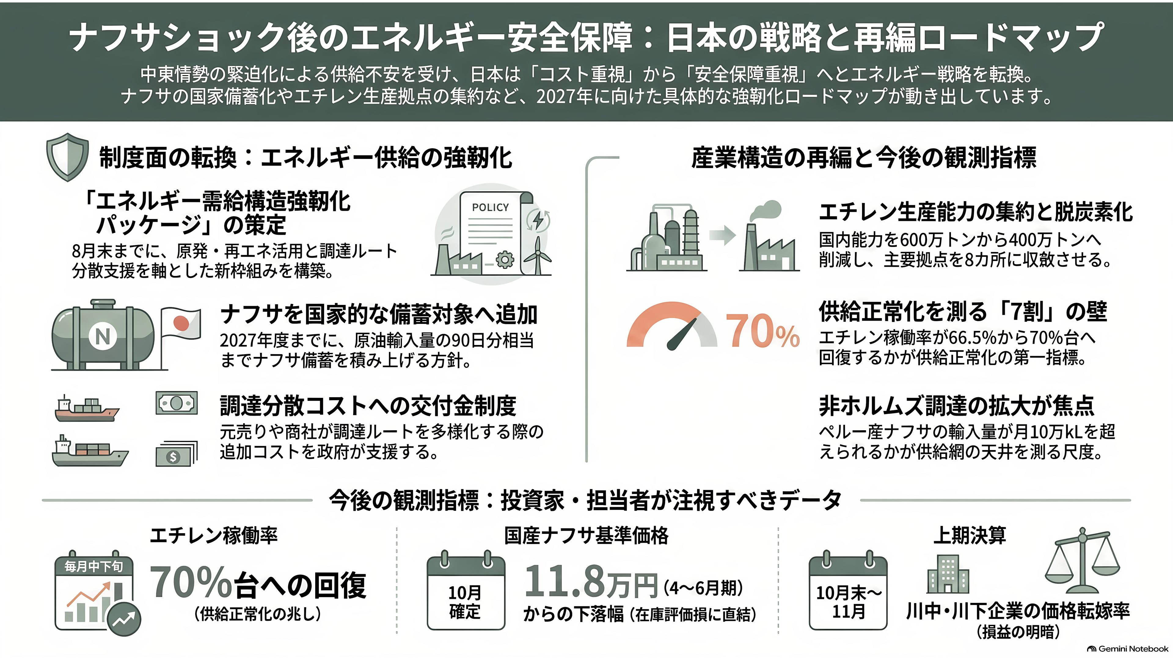 ナフサショックとは何か?川上・川下の格差と、ペルーで代替調達に奔走する三菱商事(8058)・丸紅(8002) - 今後——8月末のパッケージ、ナフサ備蓄、そして計測可能なマイルストーン - 章扉
