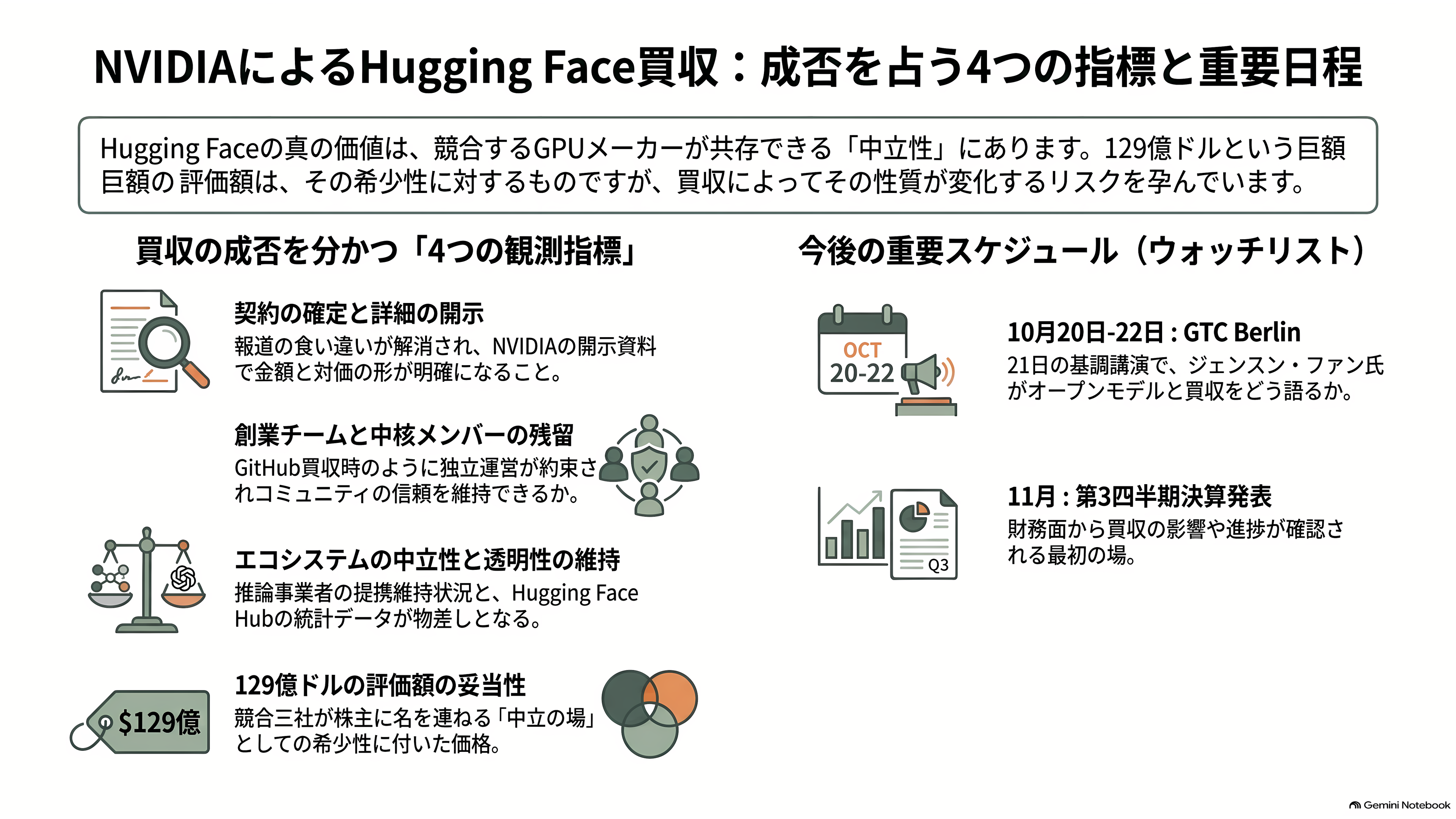 NVIDIA、AI開発の総本山 Hugging Faceを約2兆円で買収合意と報道。AI開発者コミュニティは中立性維持に深刻な懸念 - これから何が測定されるか - 章扉