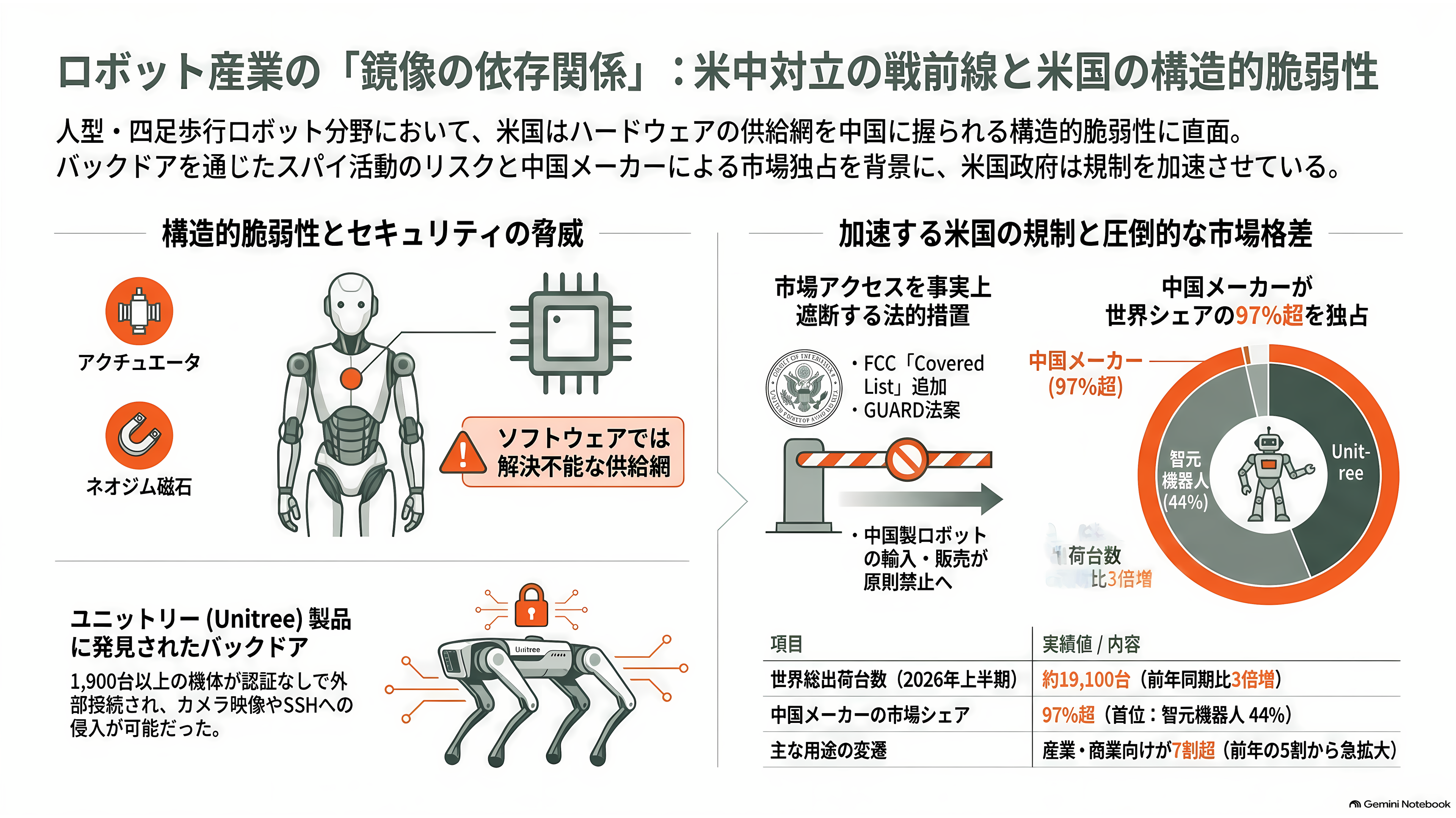 第2回 世界人型ロボット運動会を産業視点で俯瞰。上位は独自勢、Unitree（宇樹科技）は予選でグループ最下位で敗退。そして頭脳は中国製か、NVIDIAやIntel製か - 鏡像の依存関係——アメリカは「身体」を中国に握られている - 章扉