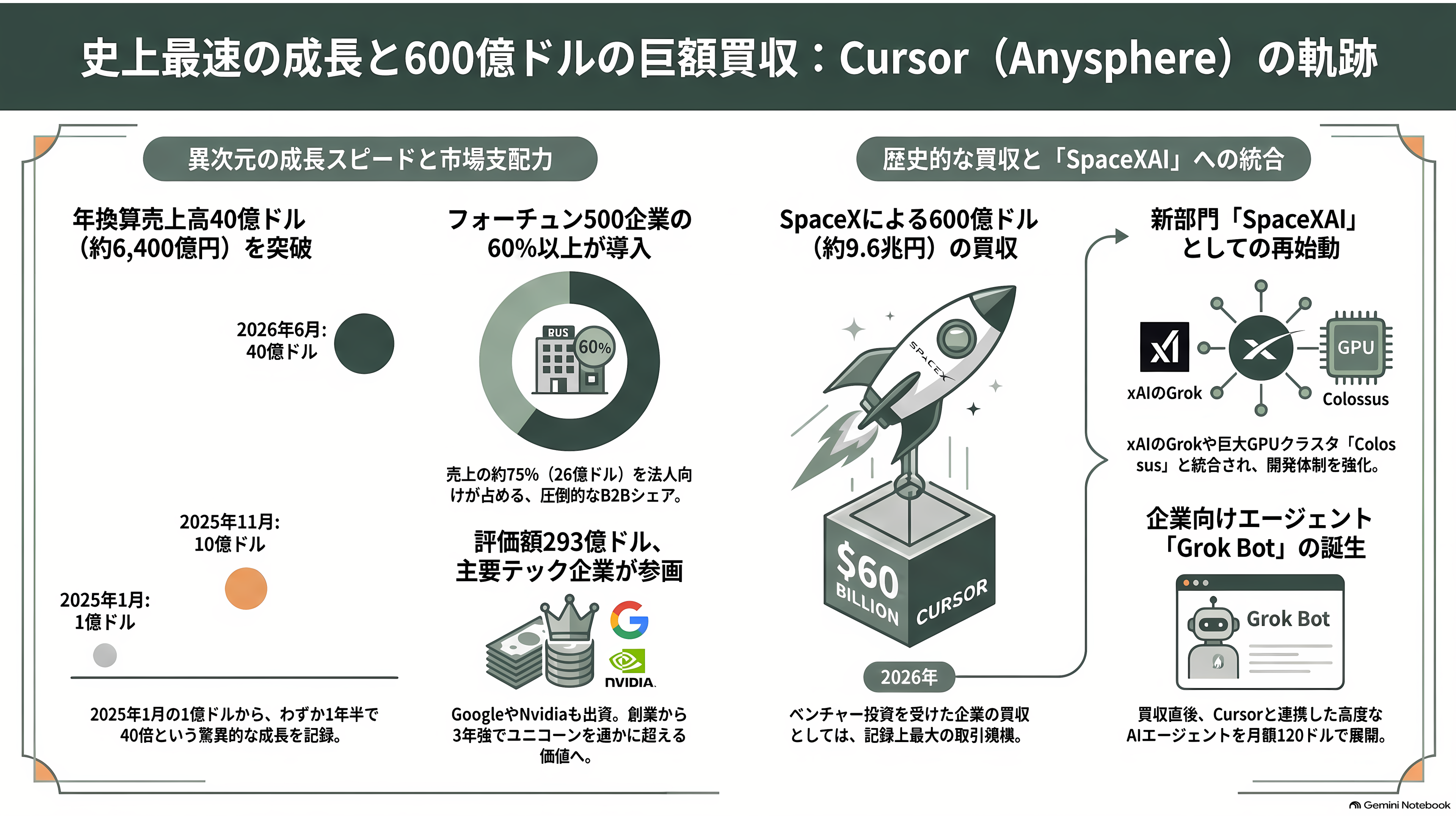 OpenAI、Cursorからの全モデル撤退を表明 - 3年で売上6,400億円、そして史上最大のスタートアップ買収 - 章扉