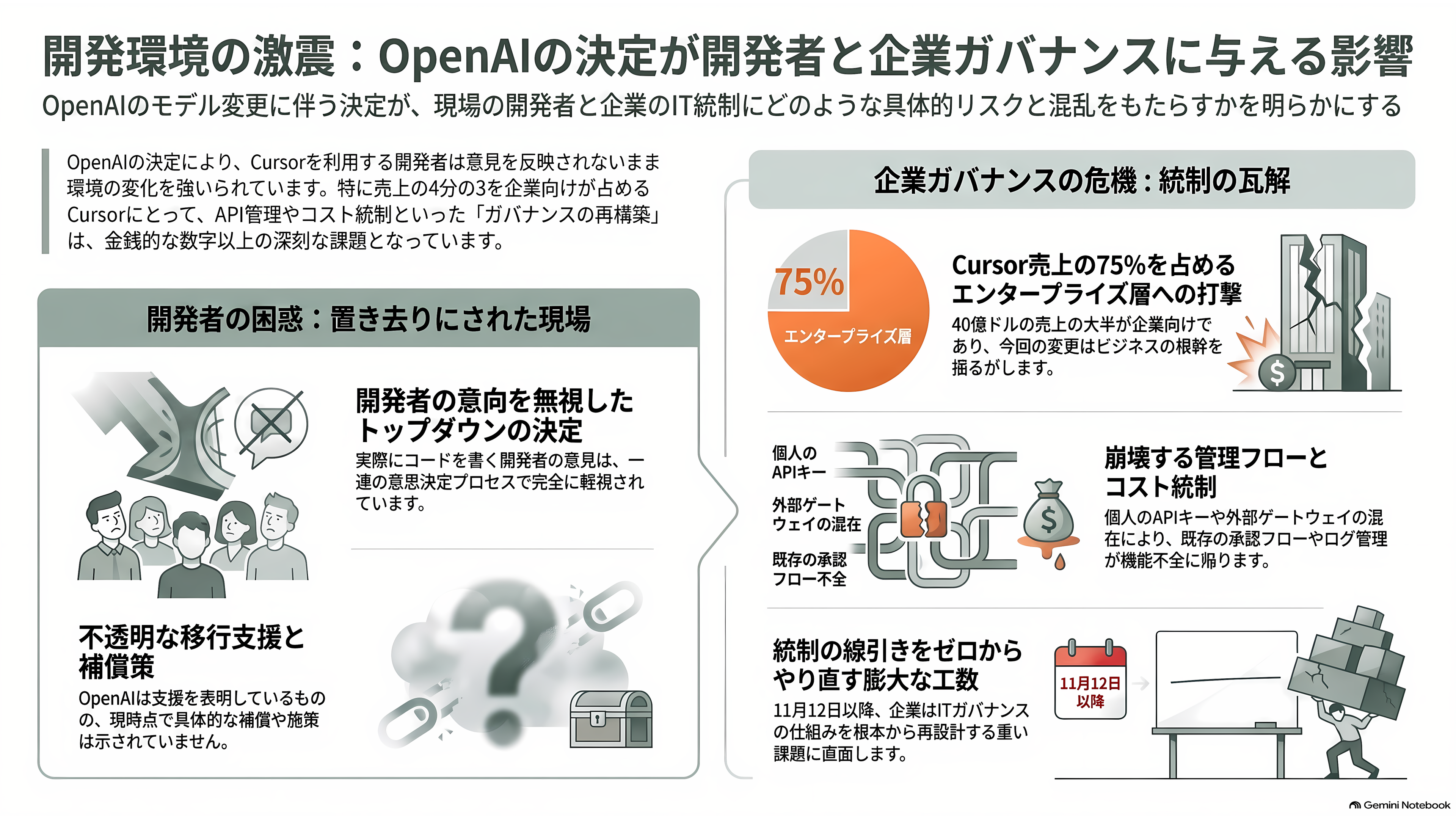 OpenAI、Cursorからの全モデル撤退を表明 - 巻き込まれる開発者 - 章扉
