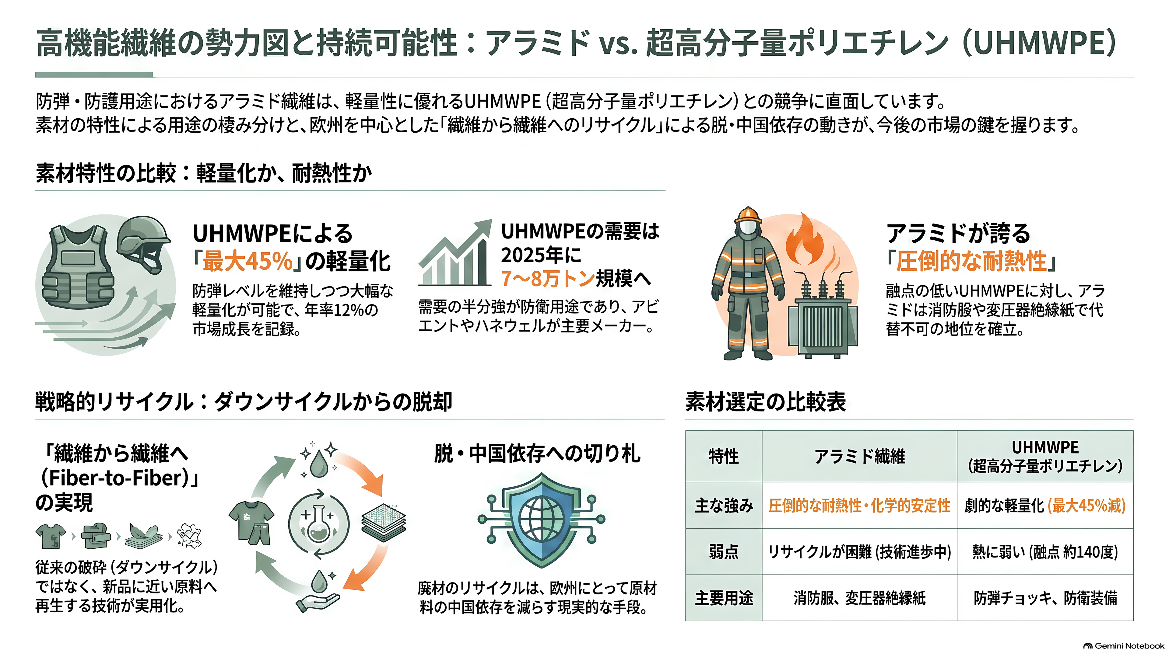 軽量、超高強度、高耐熱のアラミド繊維(Aramid fiber)とは。パラ系アラミド繊維とメタ系アラミド繊維 - アラミドを置き換えるもの、作り直すもの - 章扉