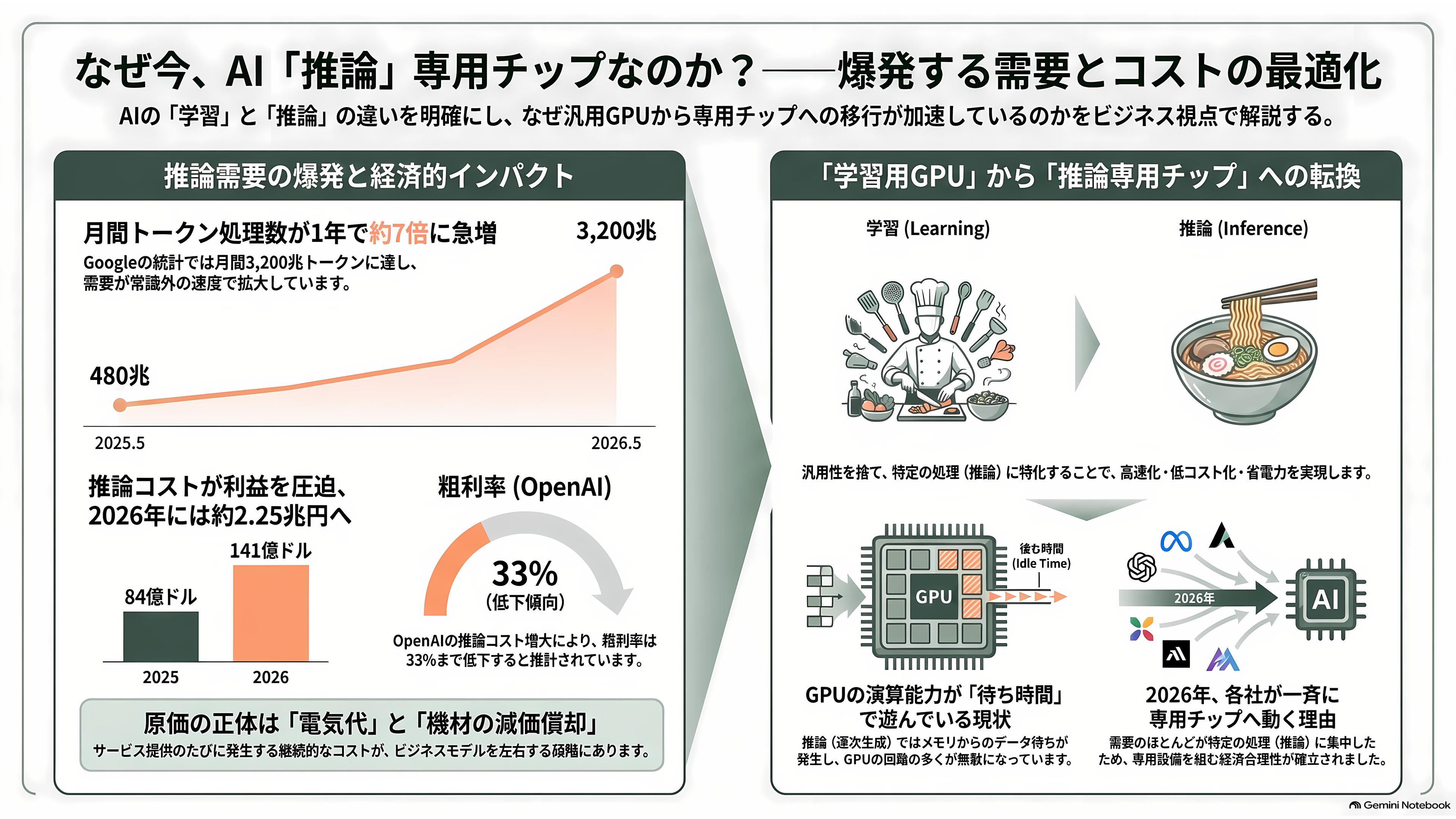 AI関連各社が一斉に推論専用の自社チップ開発へ。OpenAI Jalapeño(ハラペーニョ)、AMDによるTaalas買収、Anthropicも設計チームを始動 - そもそも推論とは何で、なぜ専用チップなのか - 章扉