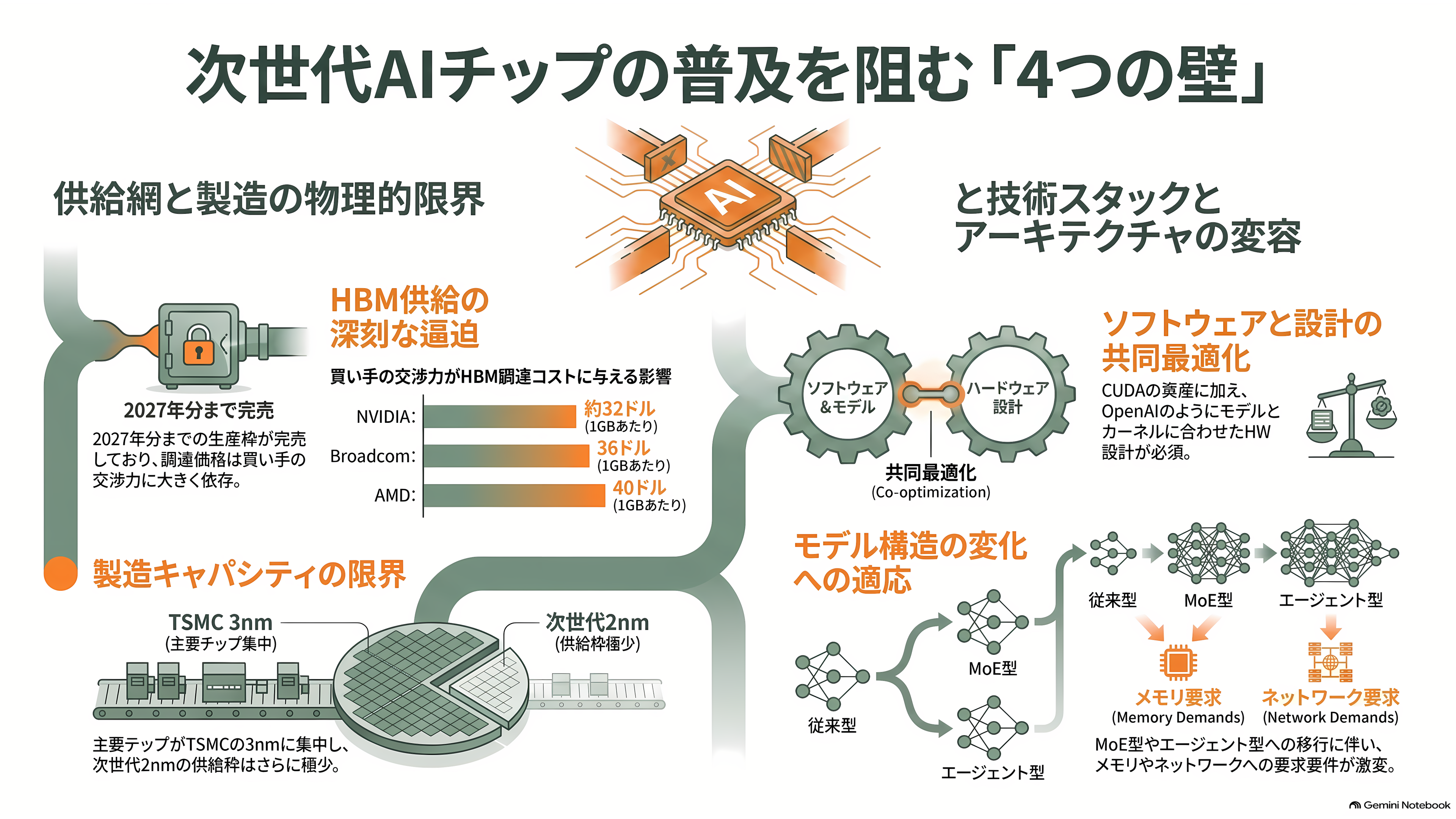 AI関連各社が一斉に推論専用の自社チップ開発へ。OpenAI Jalapeño(ハラペーニョ)、AMDによるTaalas買収、Anthropicも設計チームを始動 - 詰まっているのはHBMと2ナノ - 章扉