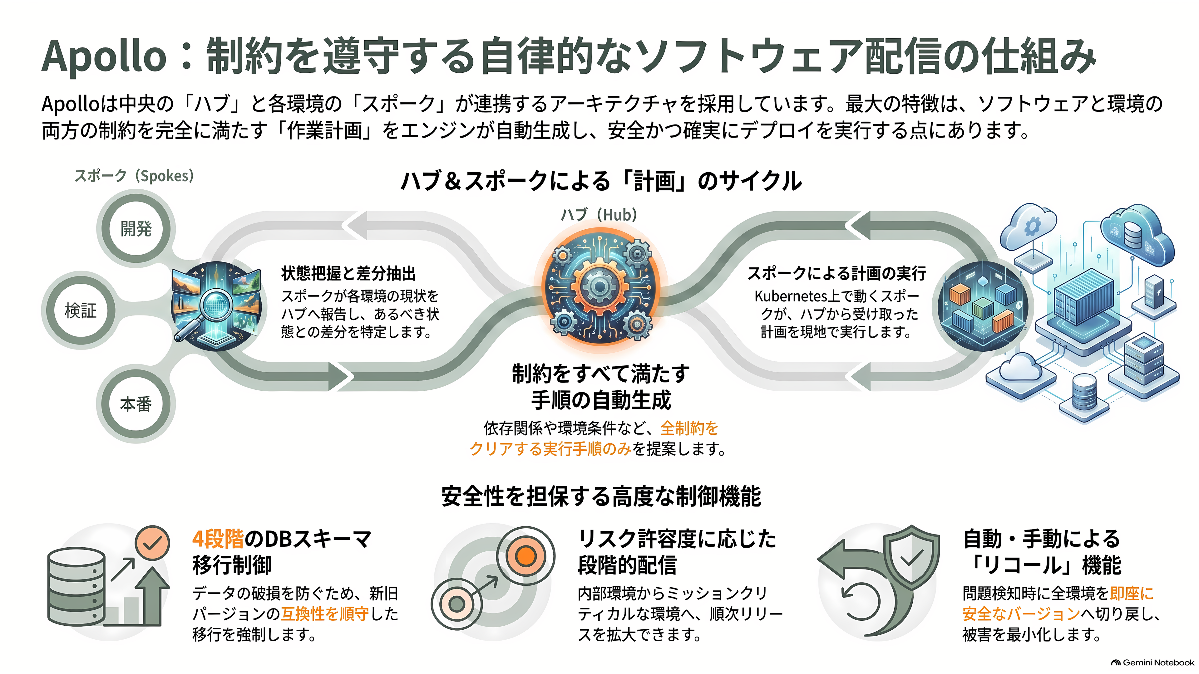 パランティアのソフトウェア「Apollo（アポロ）」とは。政府や企業の閉鎖環境（エアギャップ環境）を越え、更新を届ける継続的デリバリ(CD)基盤 - ハブとスポーク、そして「計画」という仕組み - 章扉