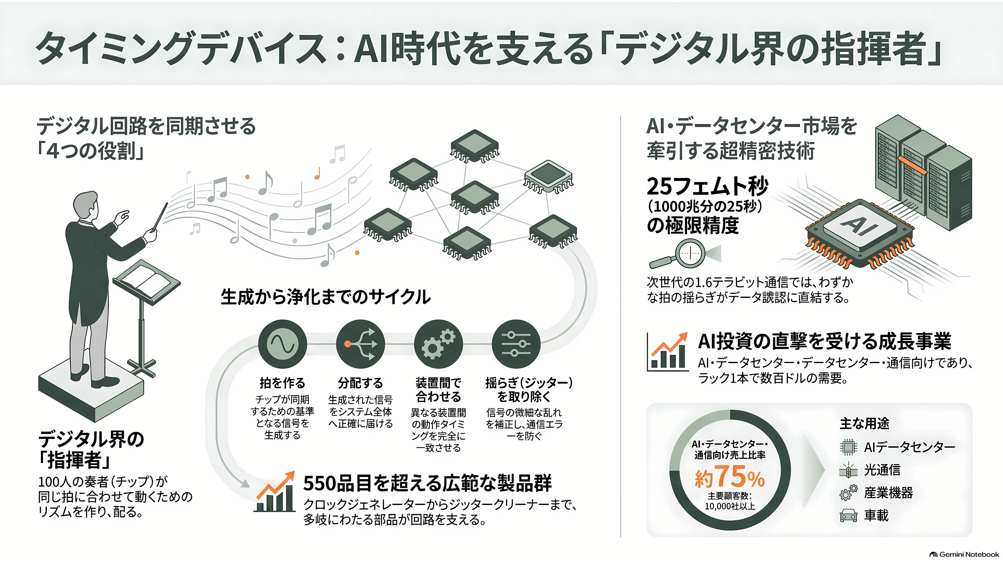 ルネサスエレクトロニクス（6723）、営業利益率52%のタイミングデバイス事業を売却。マイコンとSoCに集中し、AI分野へ投資 - そもそもタイミングデバイスとは何か - 章扉
