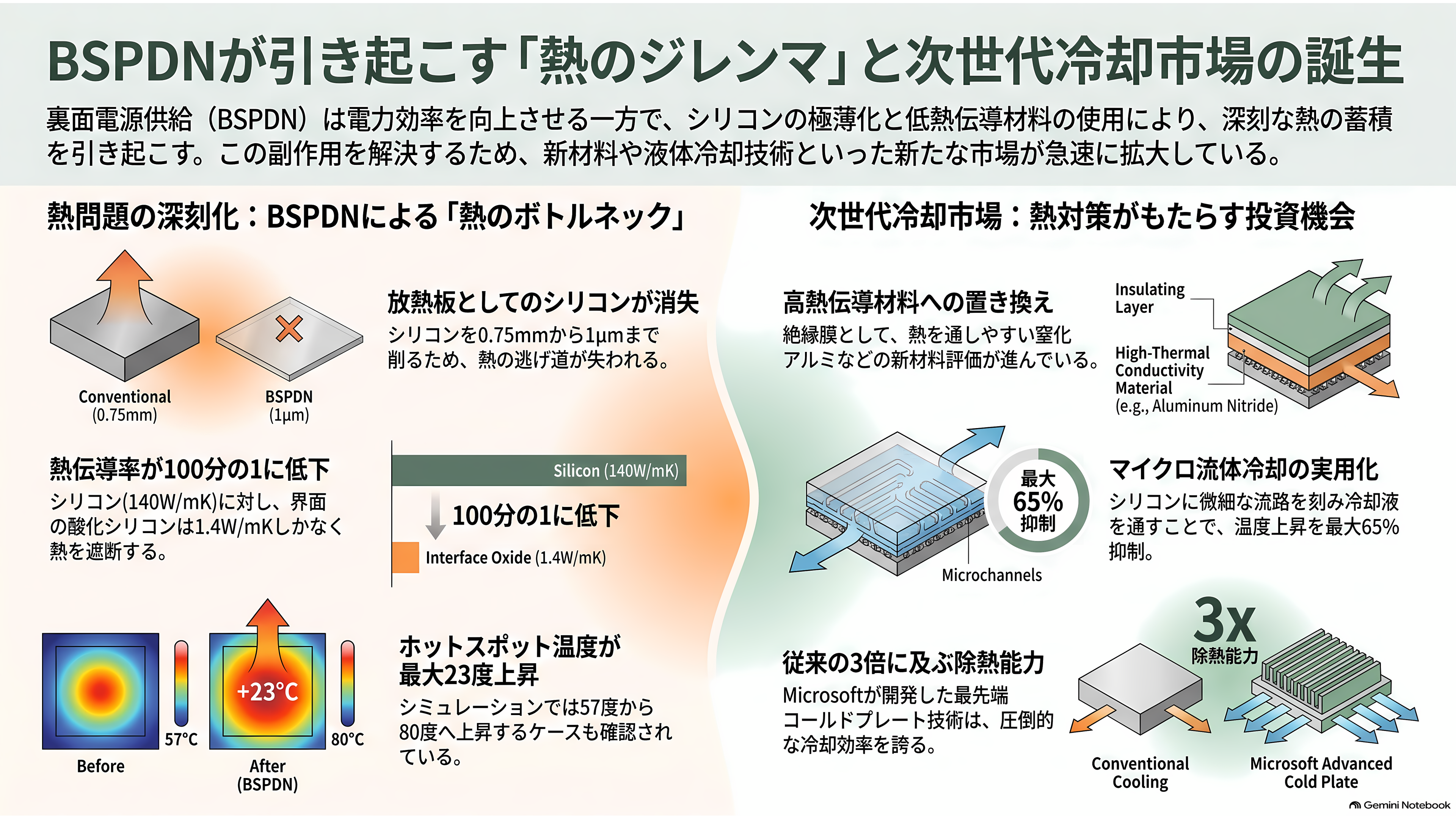 トランジスタの裏側から電源を配る裏面電源供給(BSPDN)。インテルの PowerVia と、TSMC の Super Power Rail - 熱という副作用が、新しい市場をつくる - 章扉