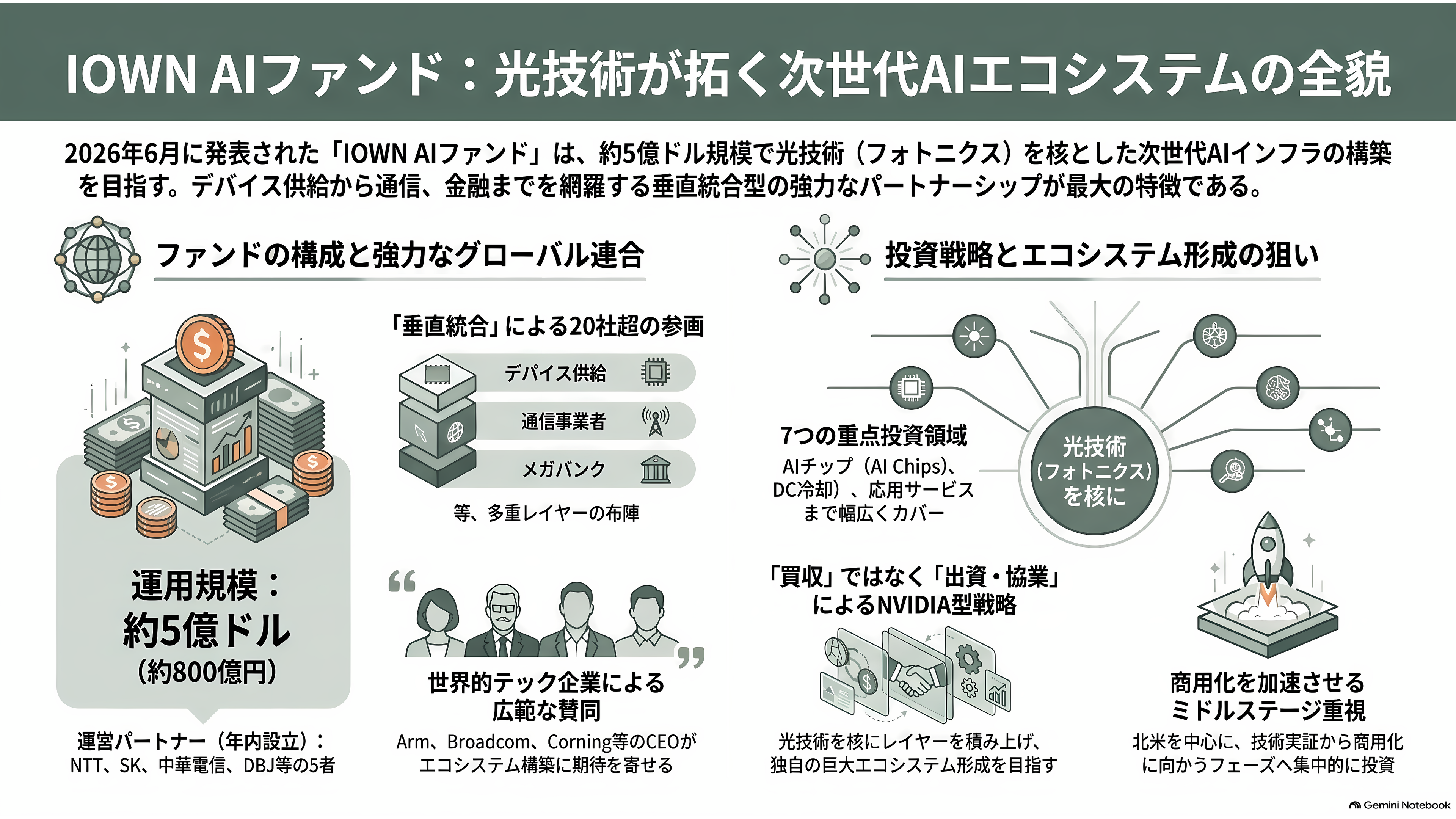 IOWN AIファンド、スペインの光回路スイッチ企業iPronics（アイプロニクス）へ出資 - IOWN AIファンドとは何か - 章扉