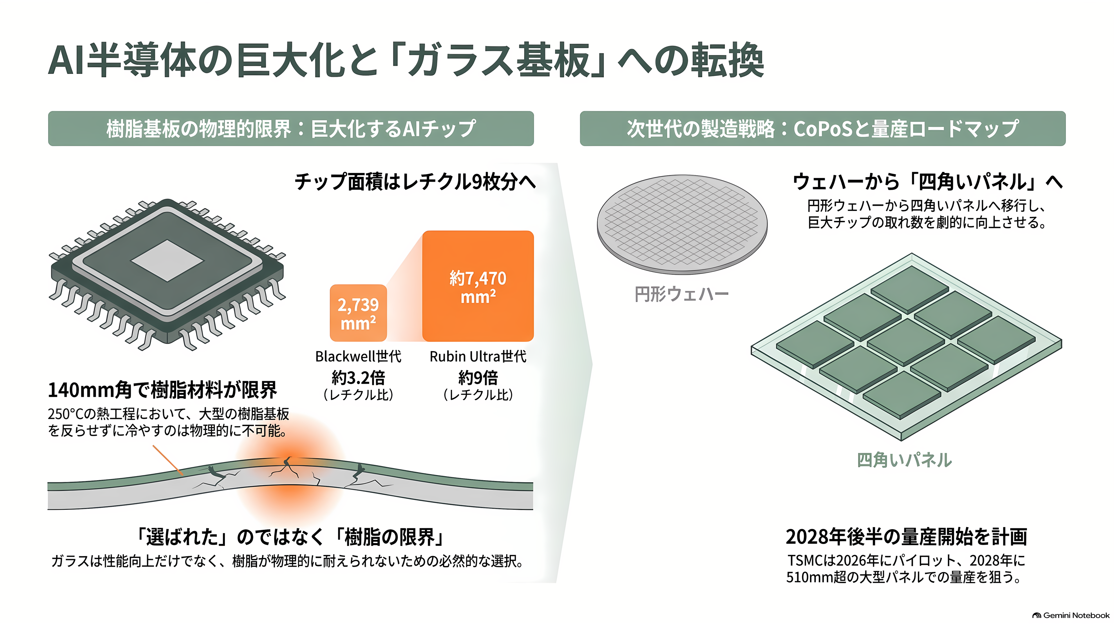 サムスン電機(三星電機)のガラス基板に重大な欠陥。量産開始が2028年以降に延期 - なぜ今、ガラスでなければならないのか - 章扉