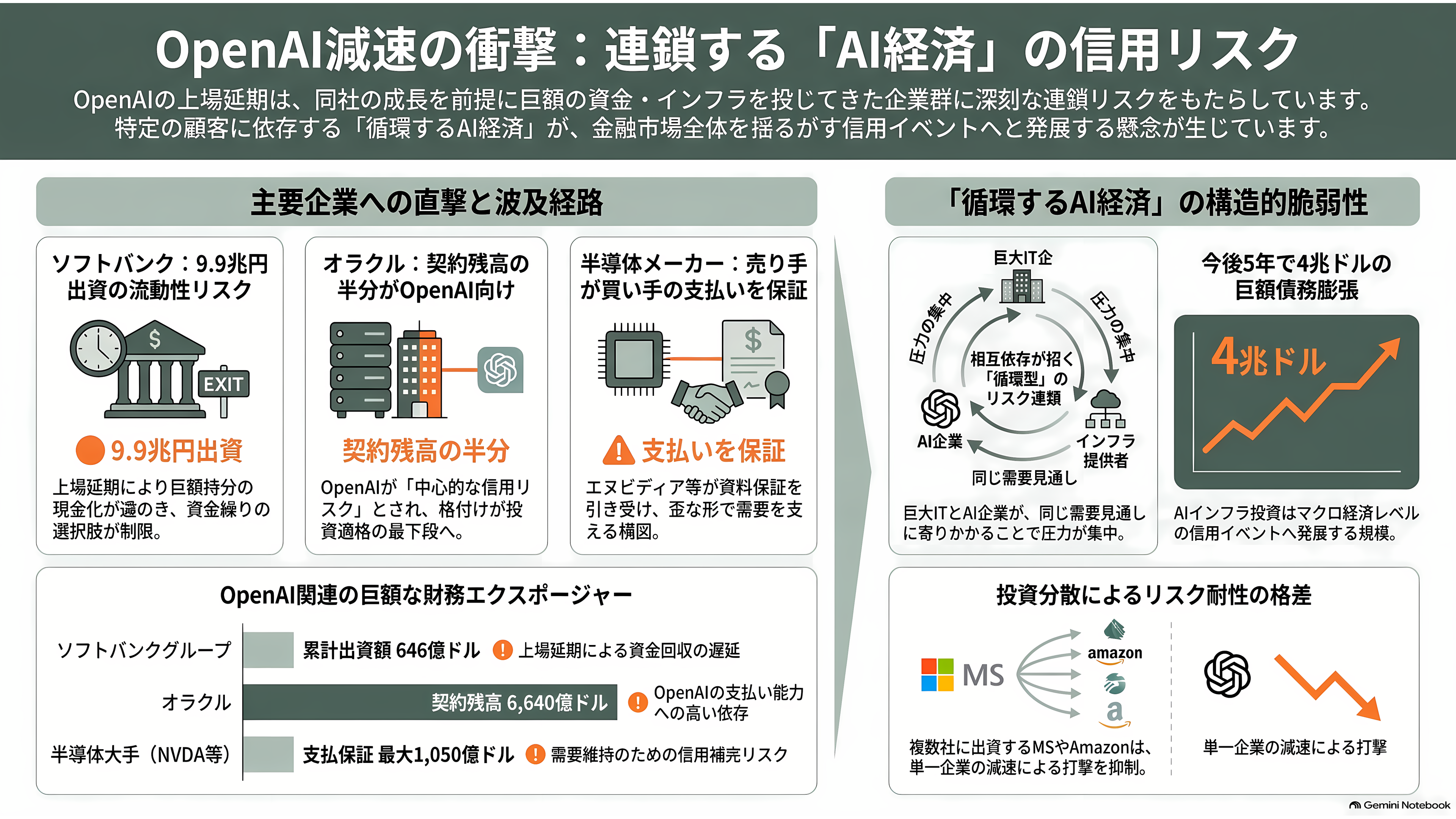 OpenAIバブル崩壊か。今年に入り幹部14人が退任、サム・アルトマンが正式にIPO延期を発表 - 減速はどこに波及するのか - 章扉