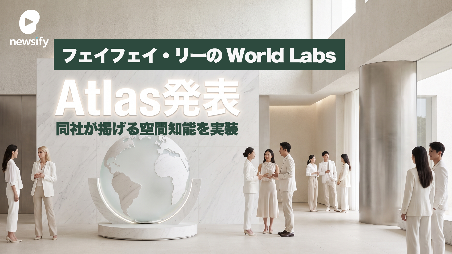 フェイフェイ・リーのWorld Labs、同社が掲げる空間知能（Spatial Intelligence）実装したAtlasを発表。画像から3D空間を生成