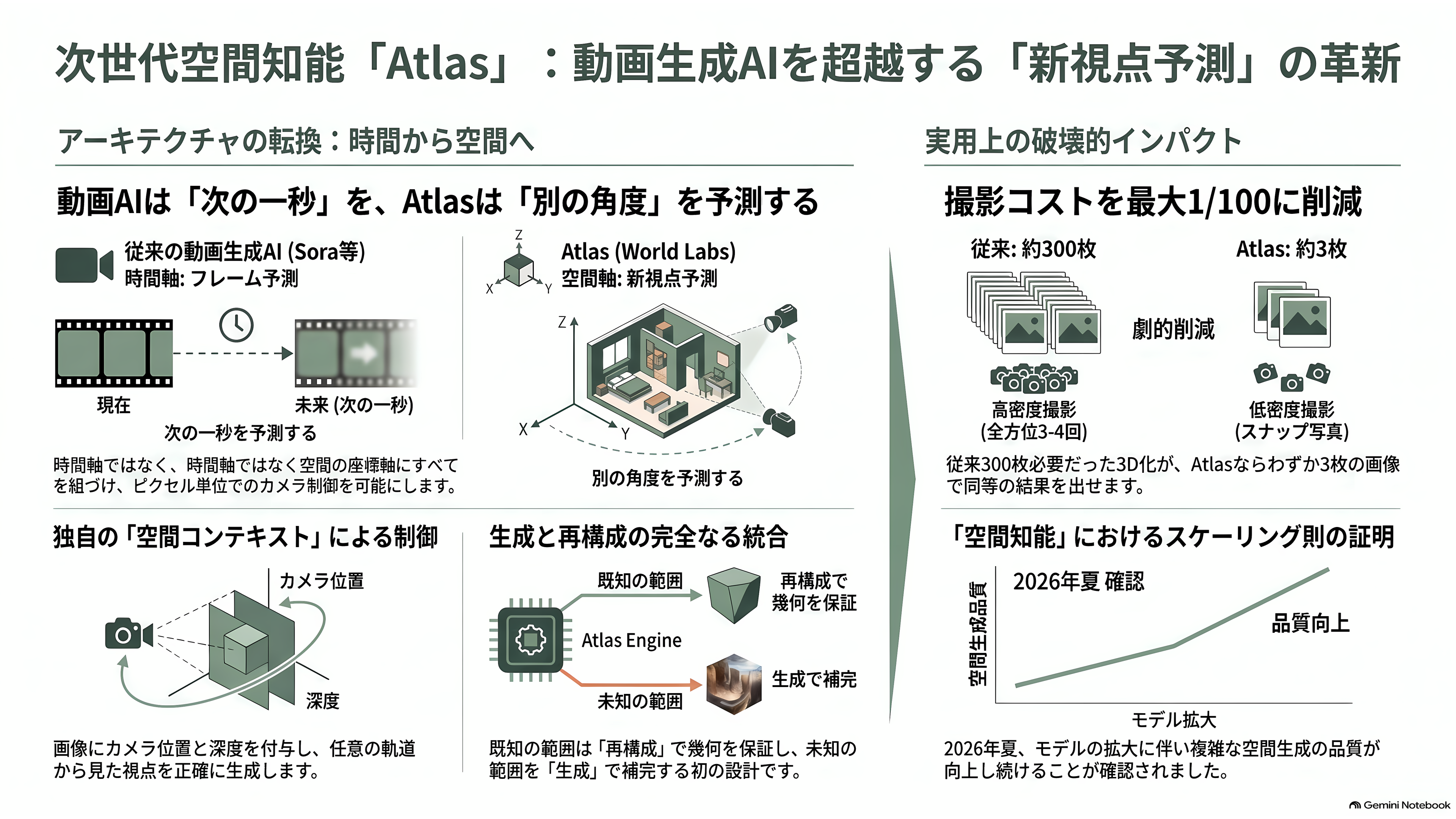 フェイフェイ・リーのWorld Labs、同社が掲げる空間知能（Spatial Intelligence）実装したAtlasを発表。画像から3D空間を生成 - なぜAtlasは「動画生成AI」と違うのか - 章扉