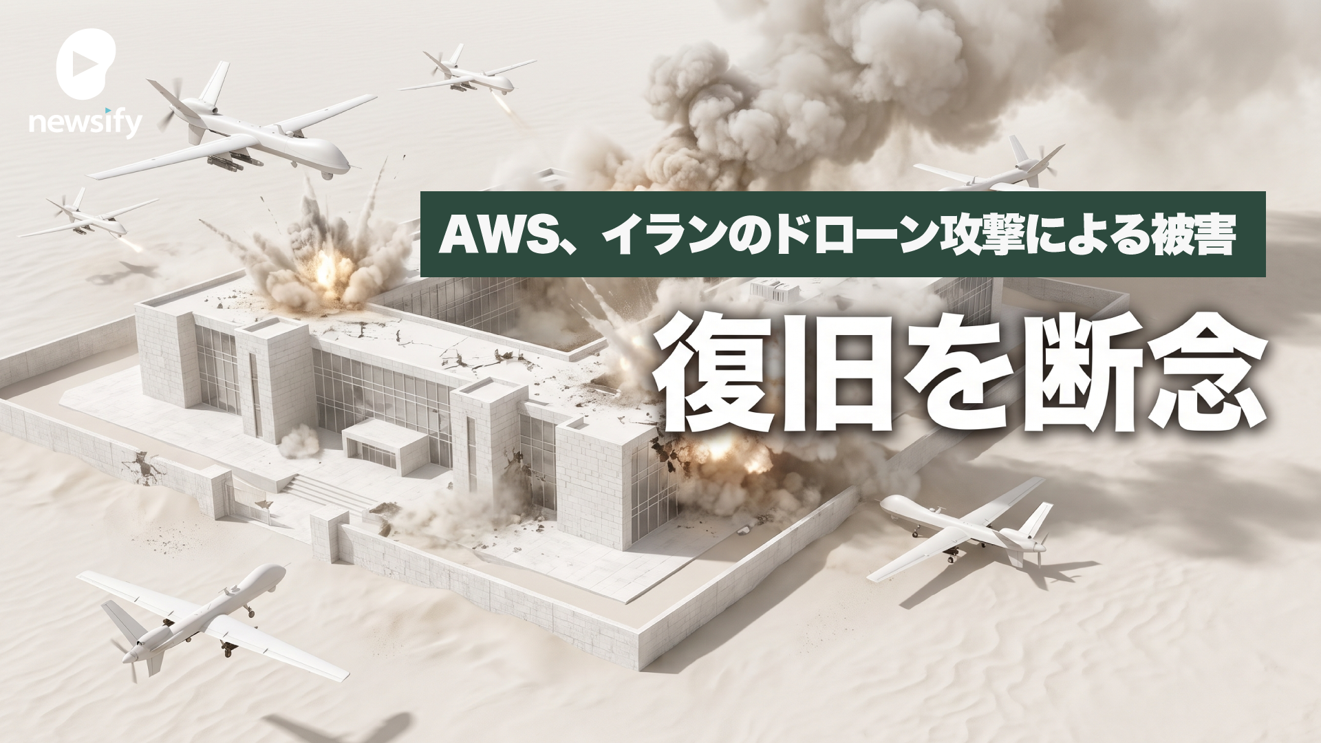 AWS、イランによる3月のドローン攻撃による被害で一部データの復旧を断念。永久に消失と発表