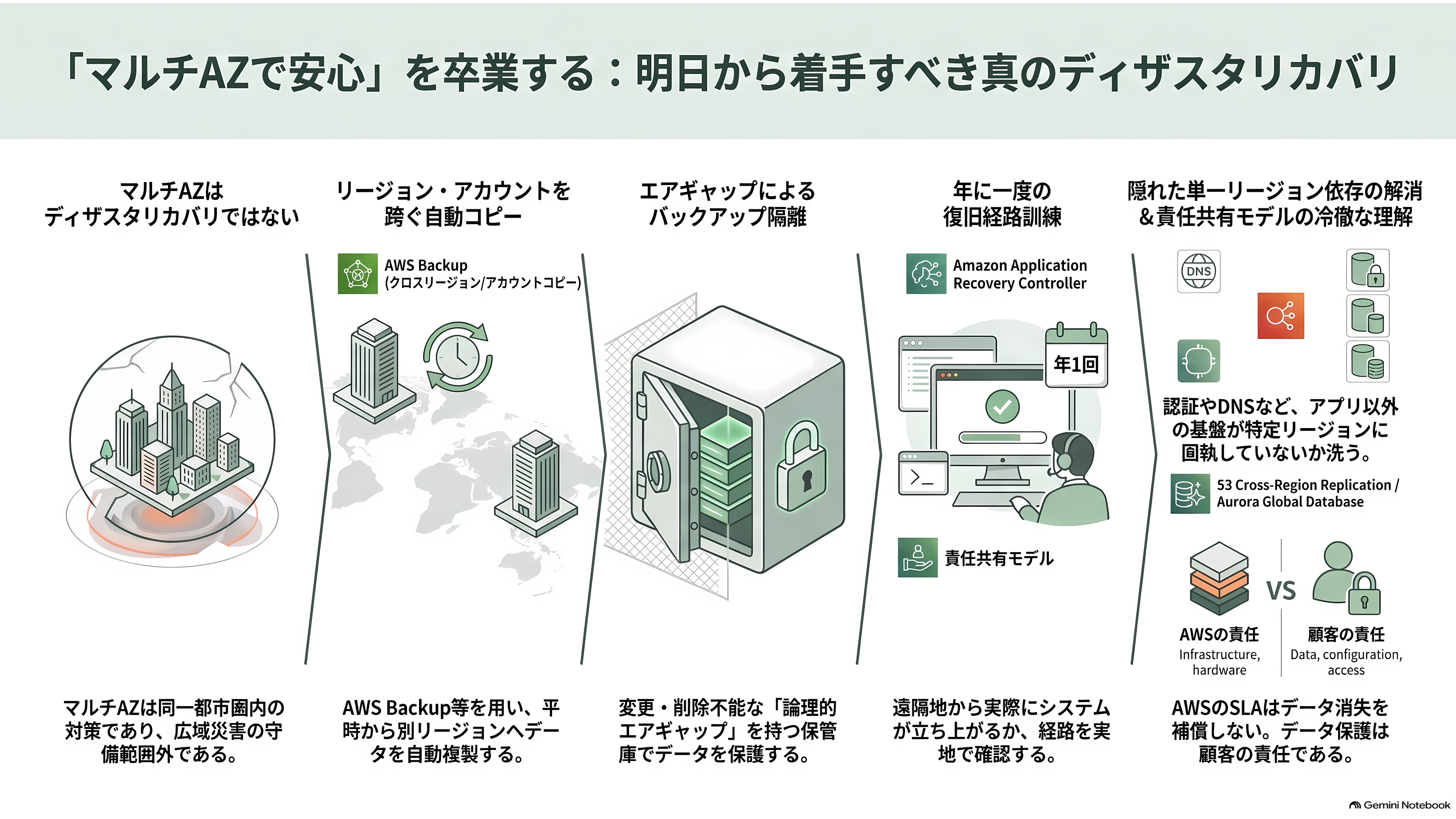AWS、イランによる3月のドローン攻撃による被害で一部データの復旧を断念。永久に消失と発表 - インフラ・アプリ担当者が、明日から手を付けられること - 章扉