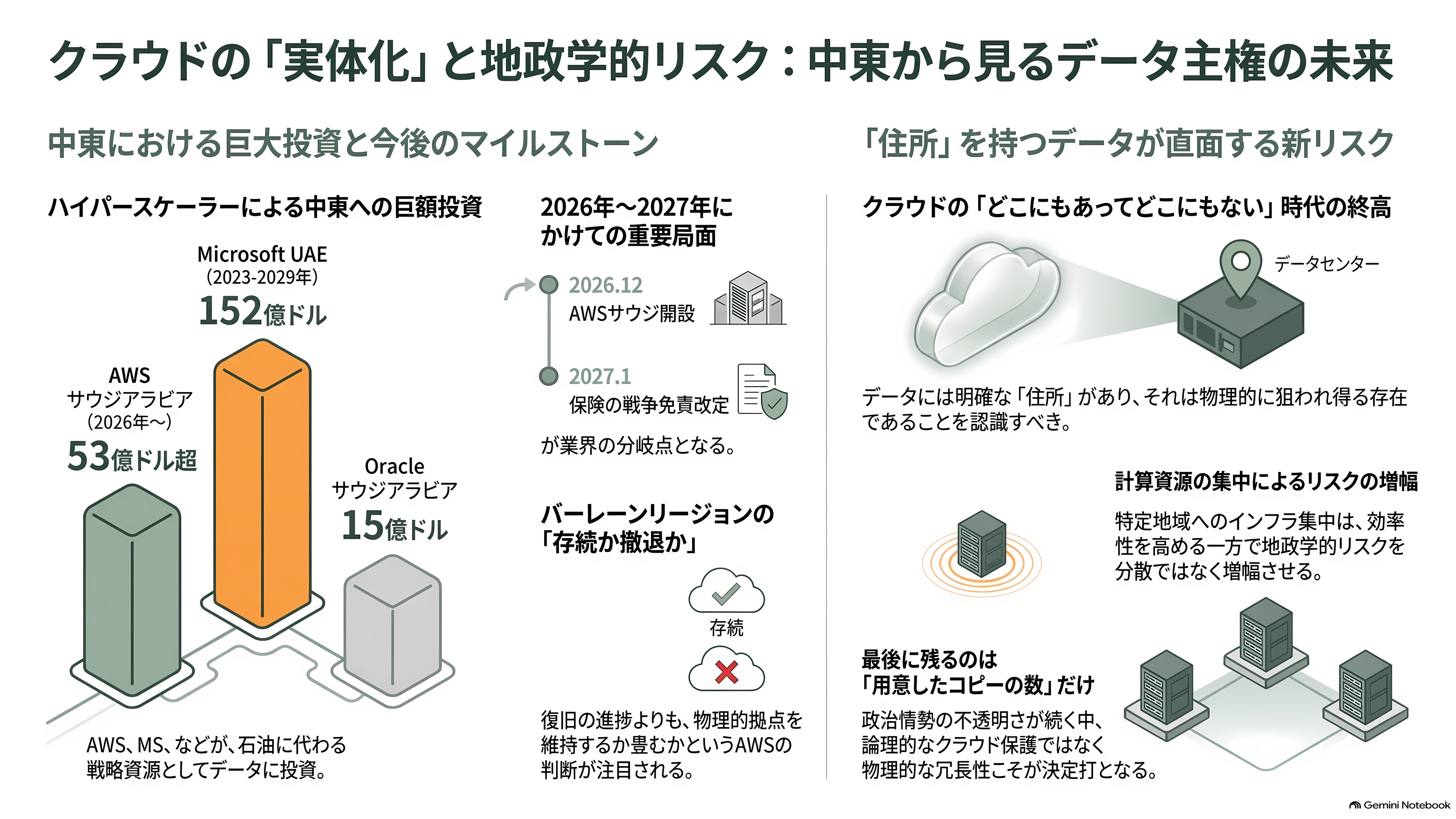 AWS、イランによる3月のドローン攻撃による被害で一部データの復旧を断念。永久に消失と発表 - 次に何が見えてくるか - 章扉
