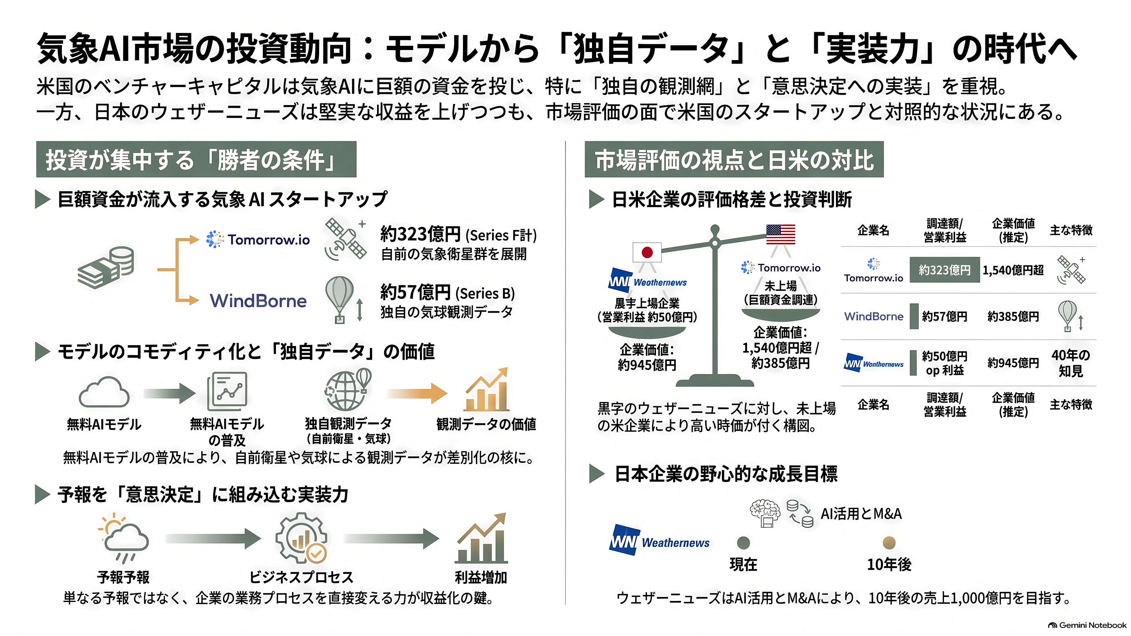 気象予測でAIがスーパーコンピュータを上回った。DeepMindのGraphCast・GenCastから、ECMWFのAIFS、そしてウェザーニューズ(4825)の1kmメッシュへ - VC・投資家・各メディアはどう見ているか - 章扉