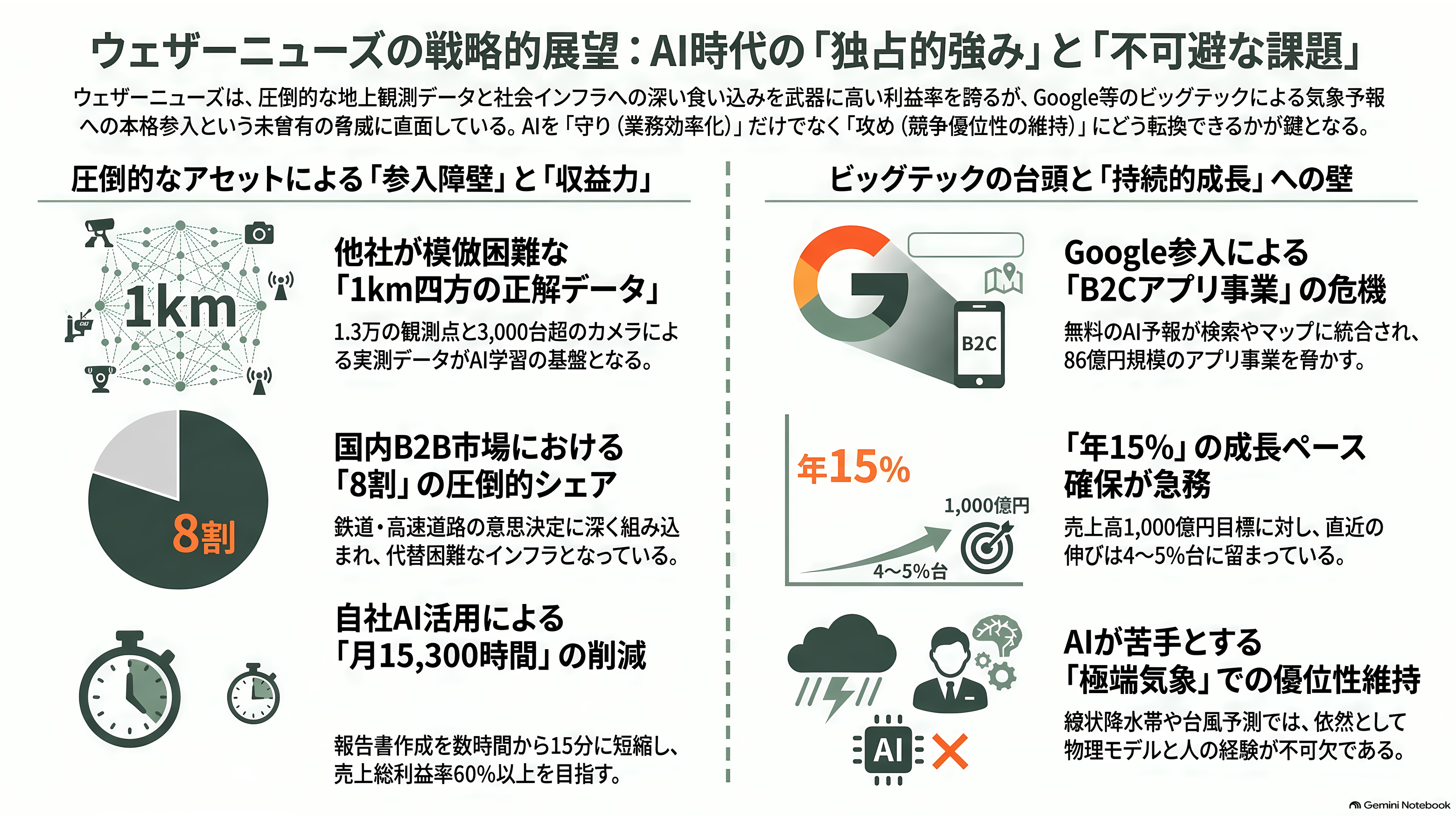 気象予測でAIがスーパーコンピュータを上回った。DeepMindのGraphCast・GenCastから、ECMWFのAIFS、そしてウェザーニューズ(4825)の1kmメッシュへ - 強みと課題 - 章扉