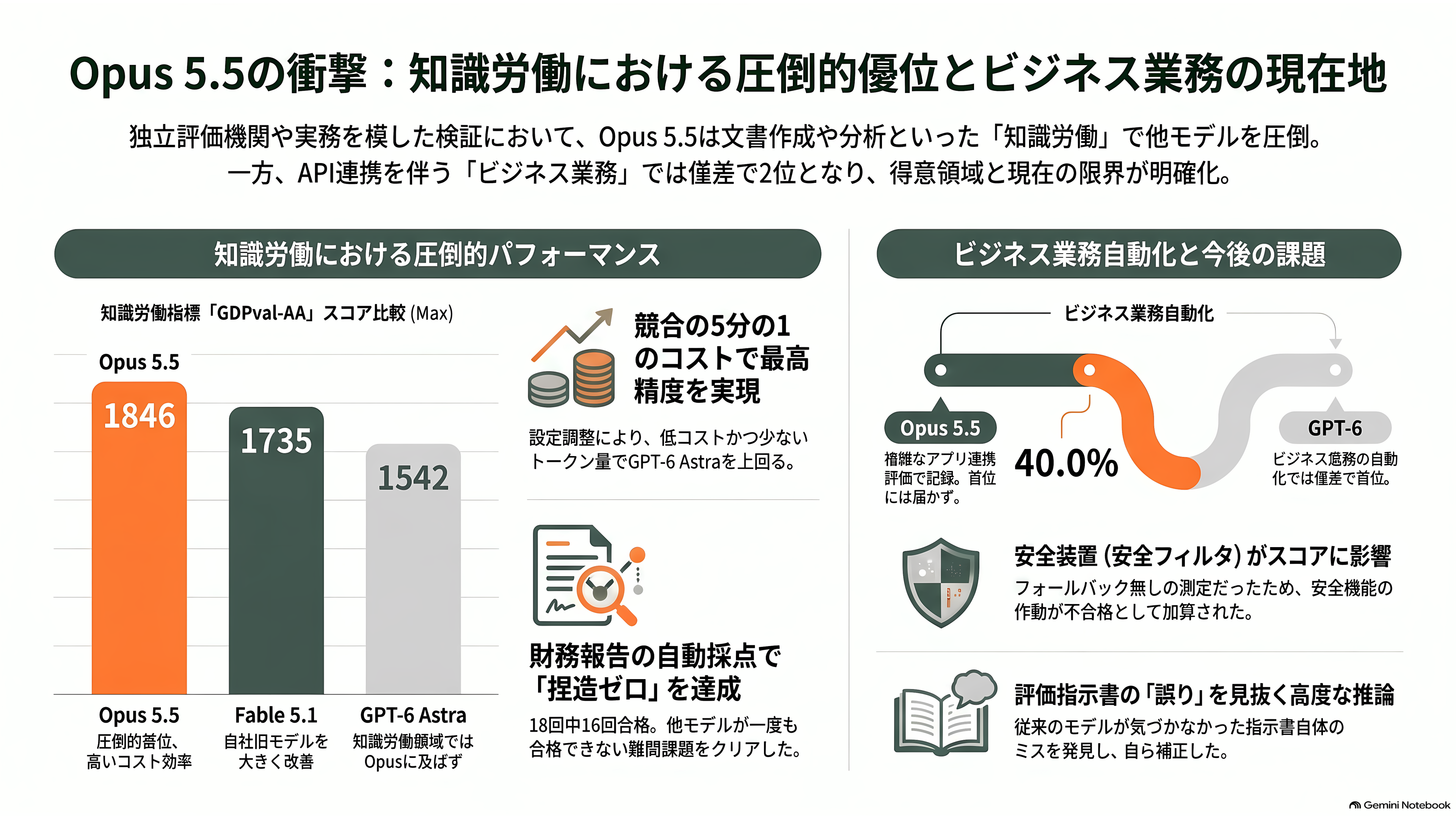 Claude Opus 5.5リリース。公式ベンチマークを読み解く - 知識労働と、ビジネス業務で唯一の敗北 - 章扉