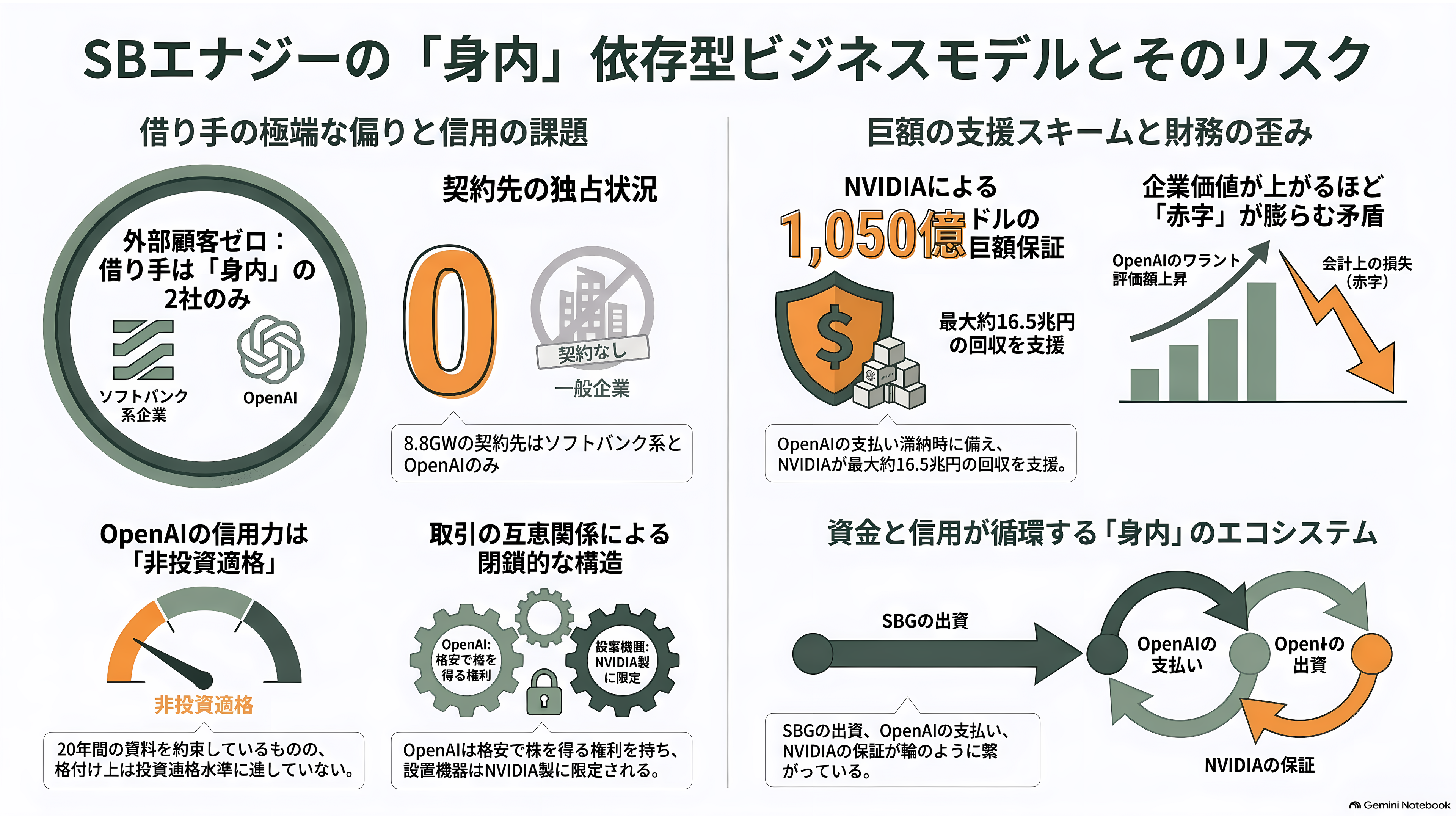 ソフトバンクG傘下の米SB Energy(SBエナジー)、IPOを延期。受注残43兆円のうち8年以内に売上になるのは18.7%、稼働中のデータセンターはゼロ - 課題②——借り手は「身内」だけ - 章扉