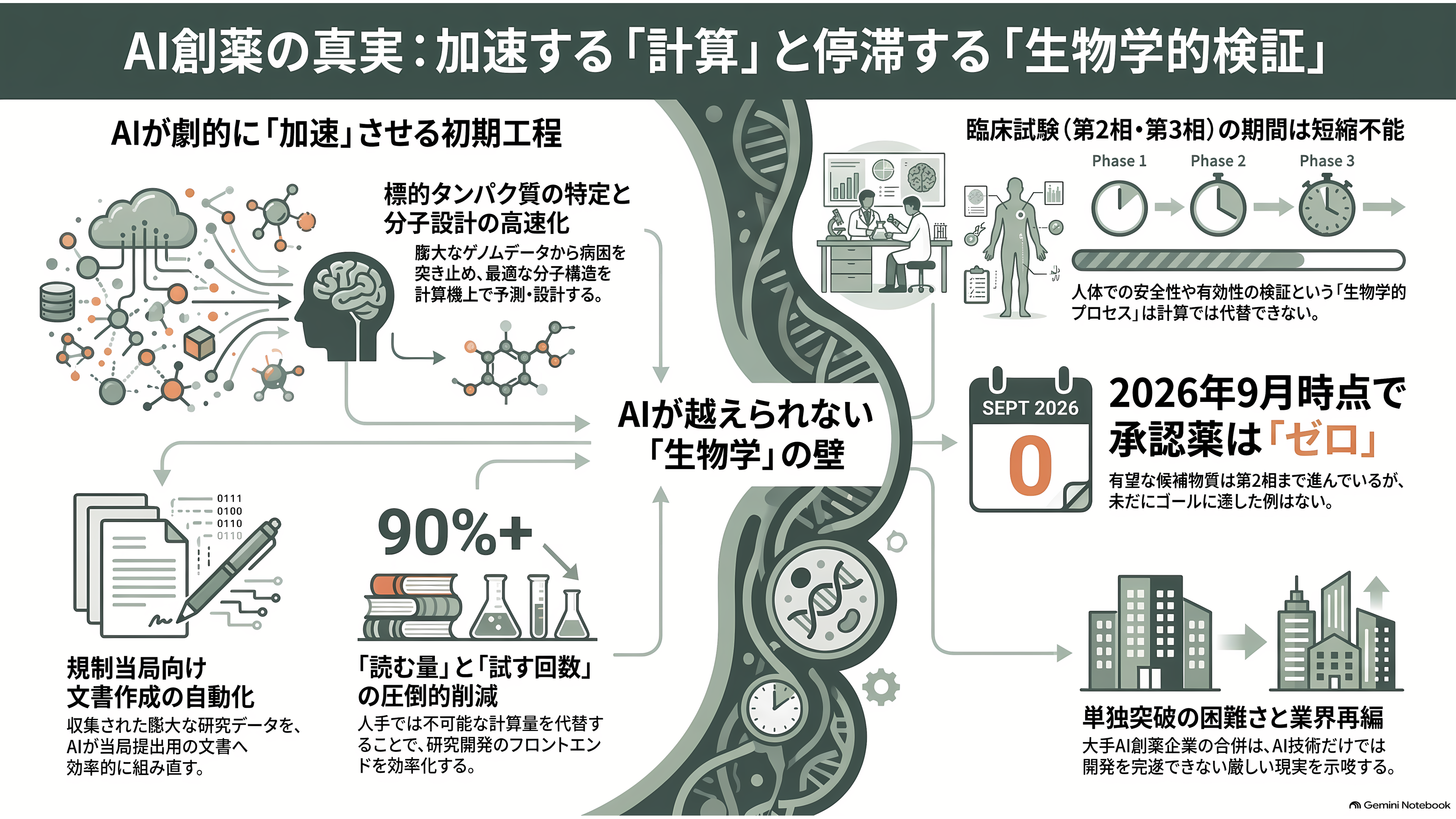 デンマークの製薬大手ノボノルディスク、Claude Scienceを用いたAI創薬でアンソロピックと提携 - AI創薬とは、結局なにを速くするのか - 章扉