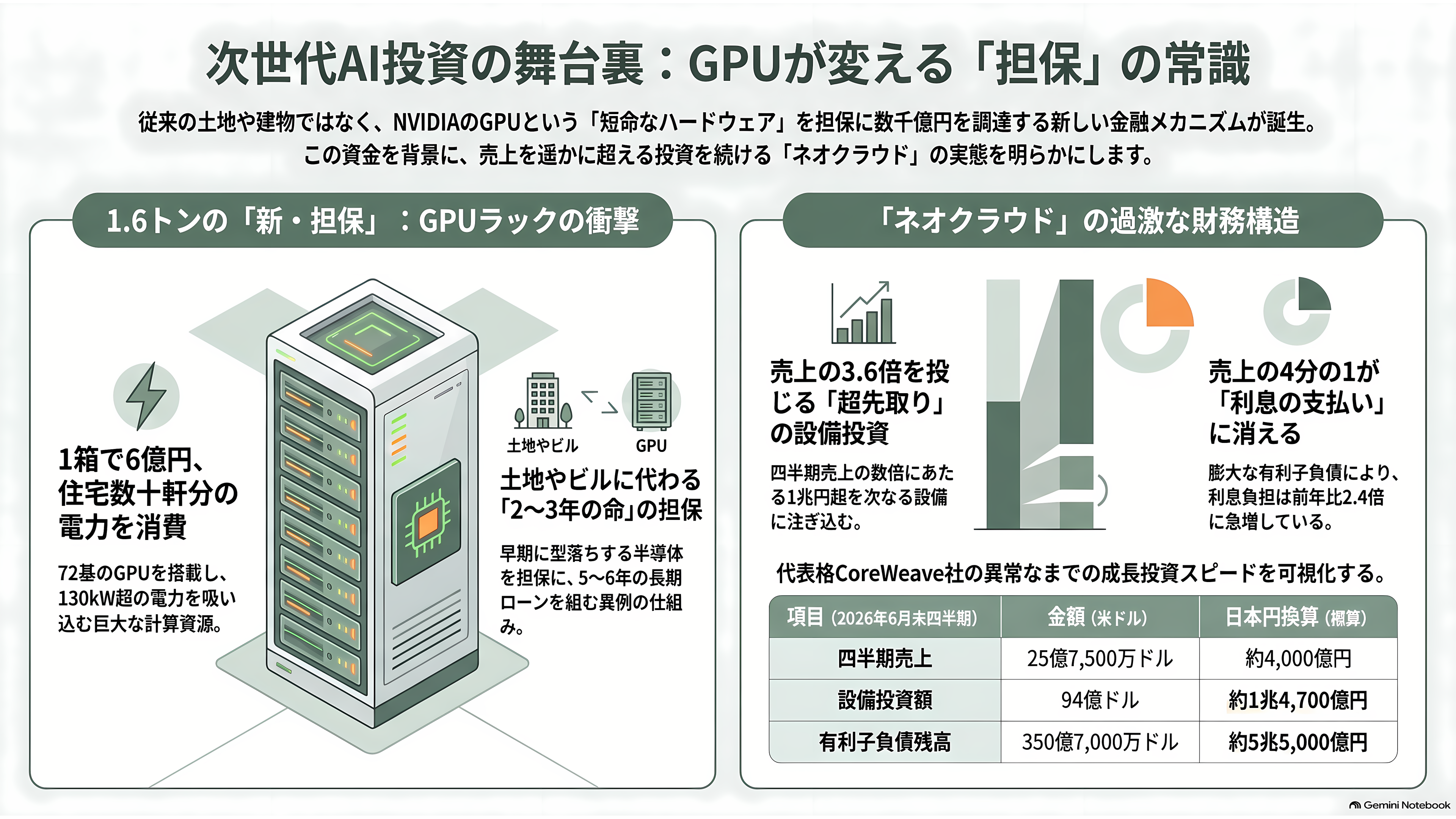 ネオクラウド（CoreWeave / Nebius / Lambda）、借金で建てるGPU - 担保は、土地でもビルでもない - 章扉