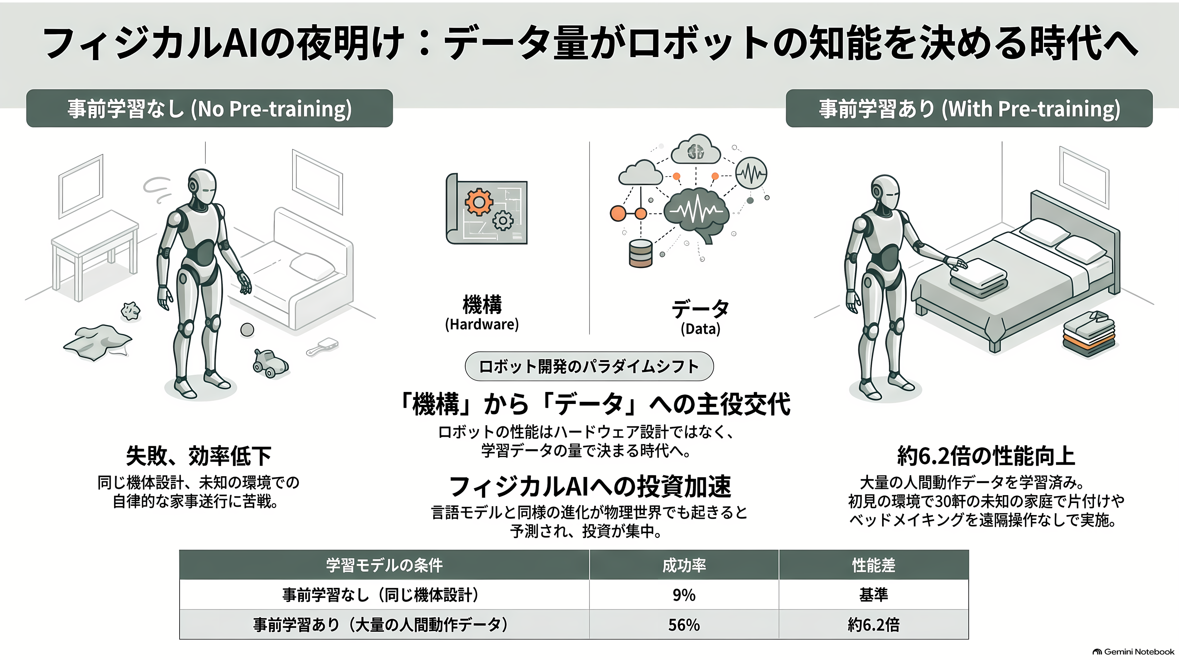 フィジカルAIの本命はどこか。Tesla Optimus、Figure 03、そして日本勢の距離 - 他人の家に入って、ベッドを整えて帰ってきた - 章扉