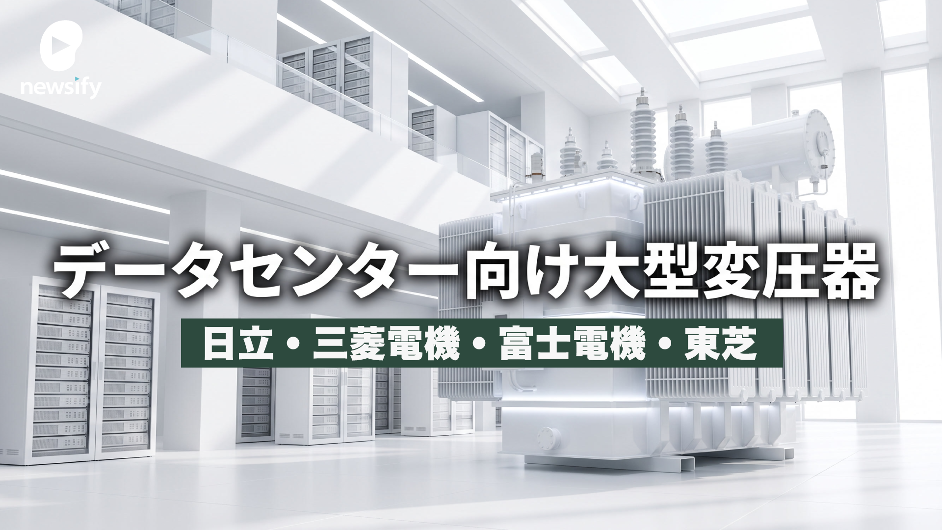 データセンター向け需要増、大型変圧器が全国的に不足。日立（6501）・三菱電機（6503）・富士電機（6504）・東芝