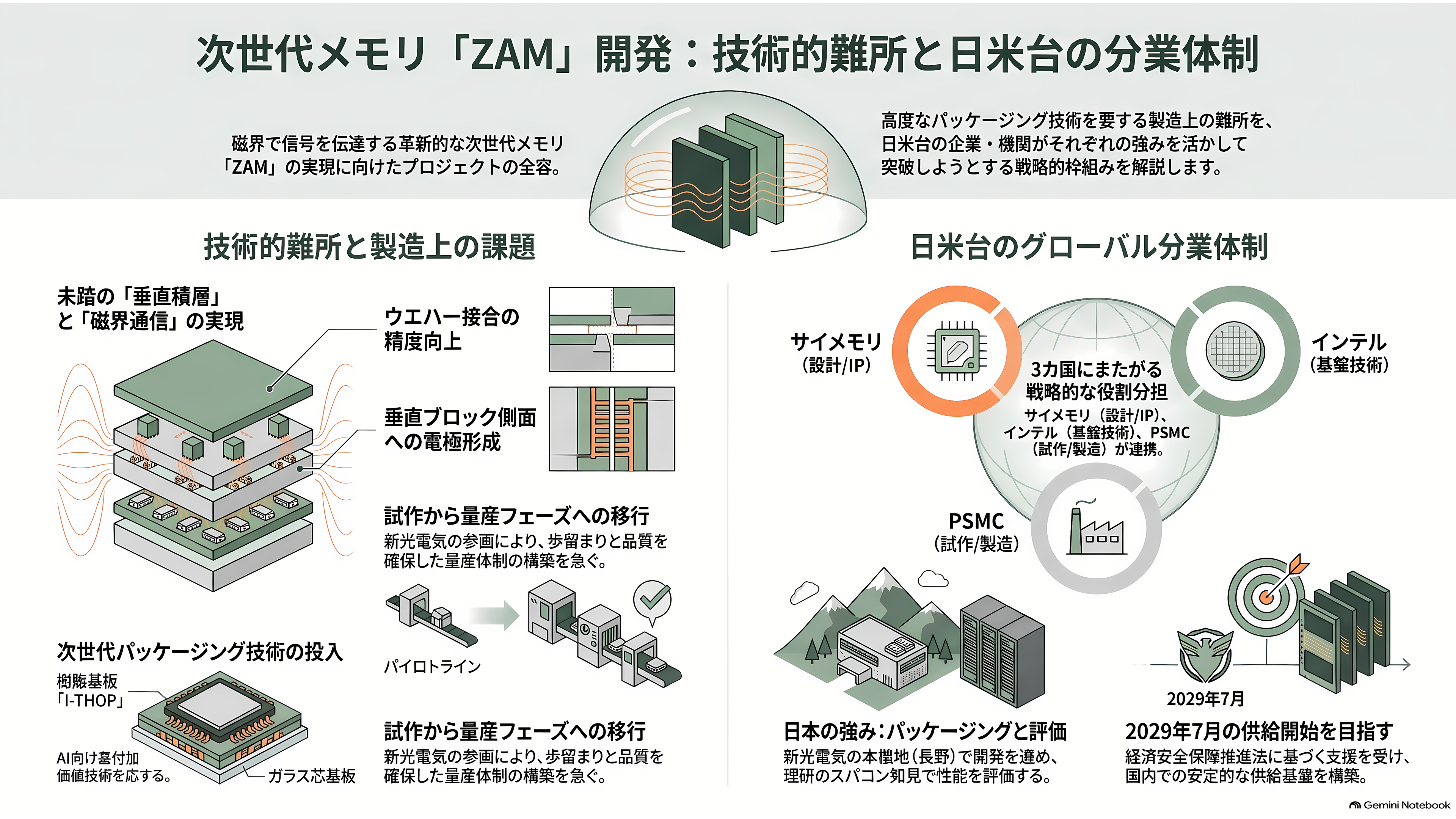 ソフトバンク傘下 SAIMEMORY × 新光電気工業が次世代メモリZAMで協業 - 組み立ての難所と、日米台の分業 - 章扉