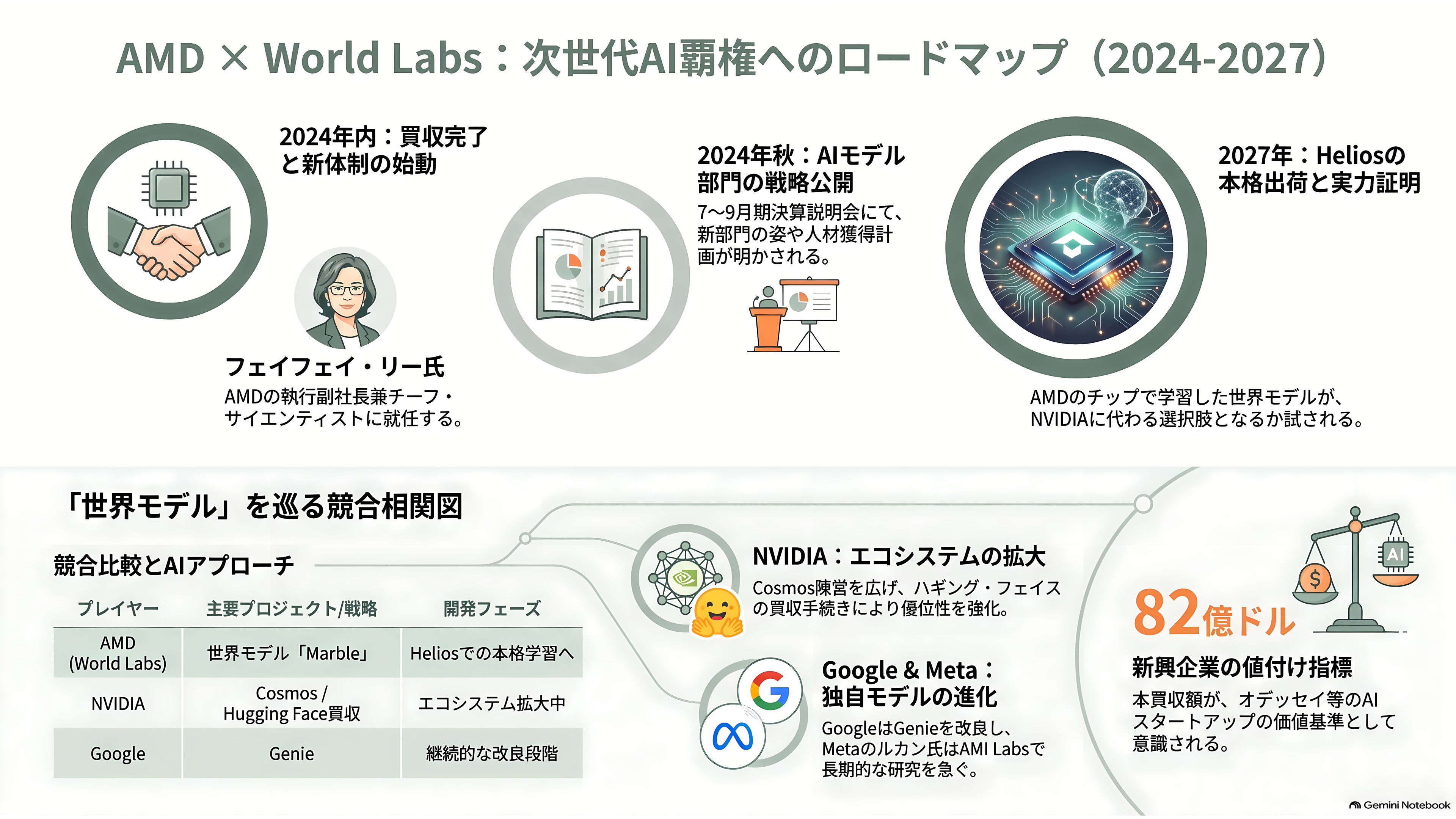 AMDが世界モデルのWorld Labsを1.3兆円で買収。創業者フェイフェイ・リーは、AMDのチーフ・サイエンティストに就任 - これから何が起きるか:年内の完了から2027年へ - 章扉
