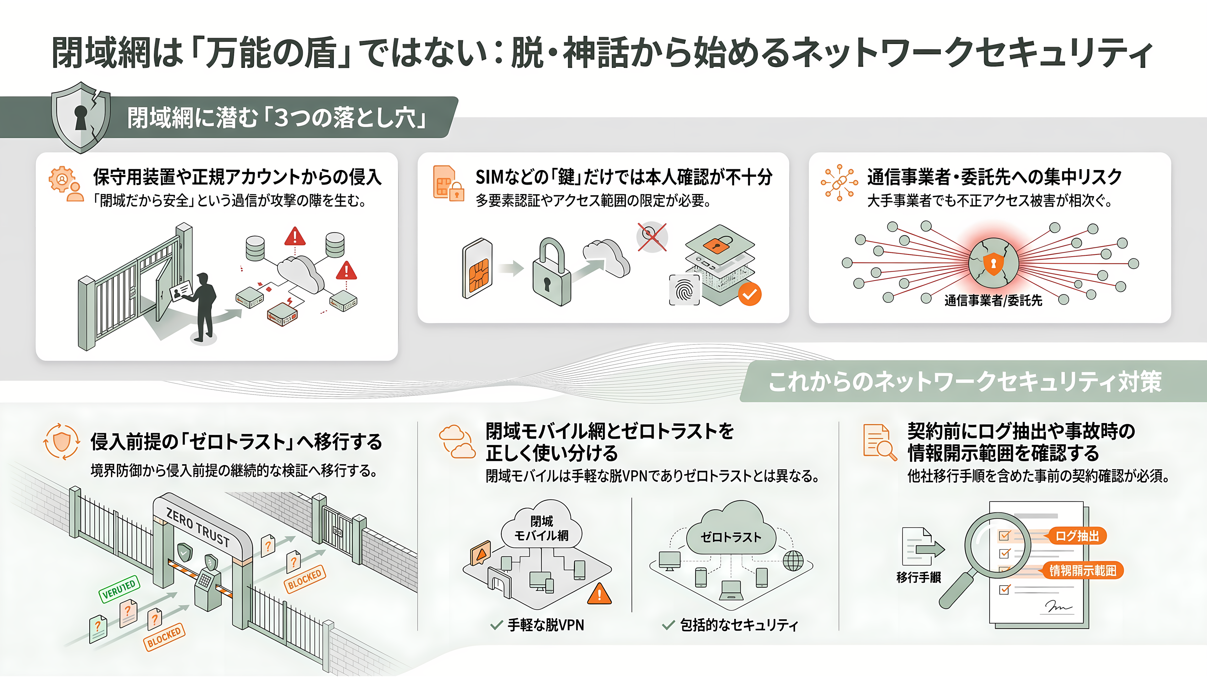 緊急特集。直ちにインターネットから切断せよ!次世代型閉域接続サービス(NaaS)、ドコモ RINK、KDDI AccelWaves、ソフトバンク SDN - 専門家と各紙の見方。閉域は万能の盾ではない - 章扉