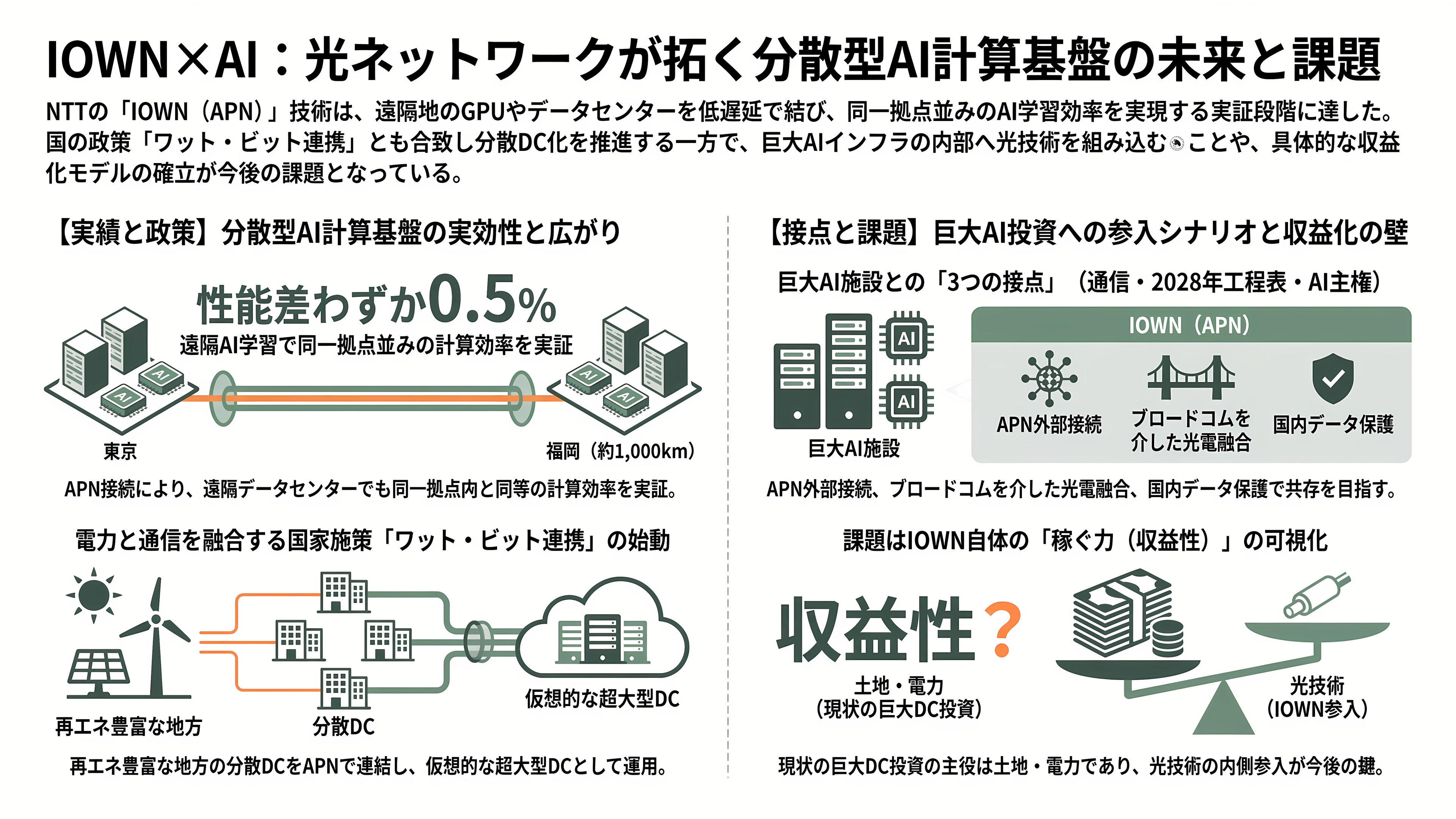 IOWNとAIは繋がるか。NTTデータ、米アンソロピック向け、最大1兆円のデータセンター建設へ最終協議 - IOWNとAIは繋がるか - 章扉
