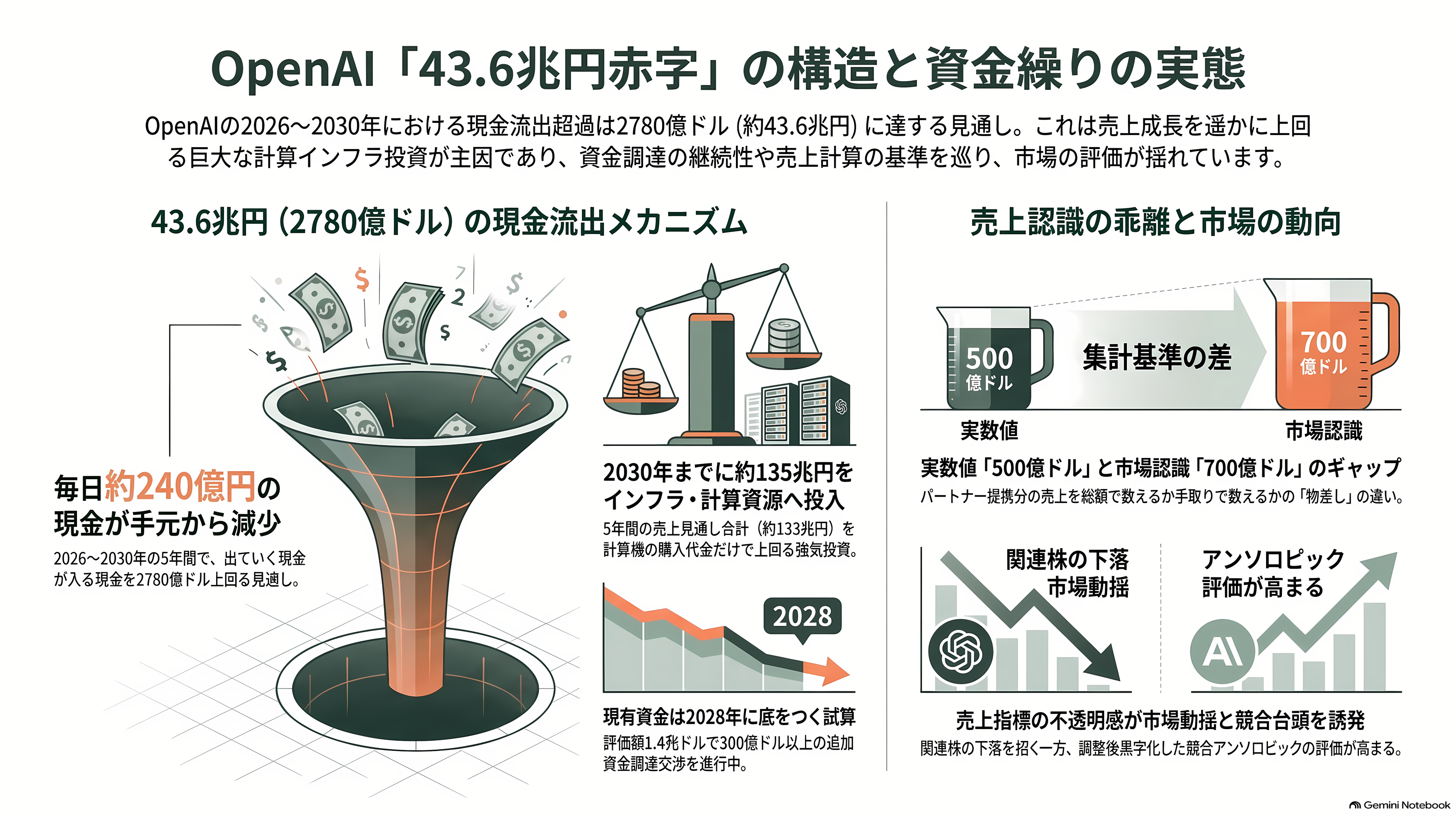 ソフトバンクG株価、1か月で25%超の下落。OpenAIの43.6兆円の赤字、CoreWeave(コアウィーブ)の暴落、SBエナジーIPO延期。何が起こっているのか - OpenAIの「43.6兆円」を分解する - 章扉